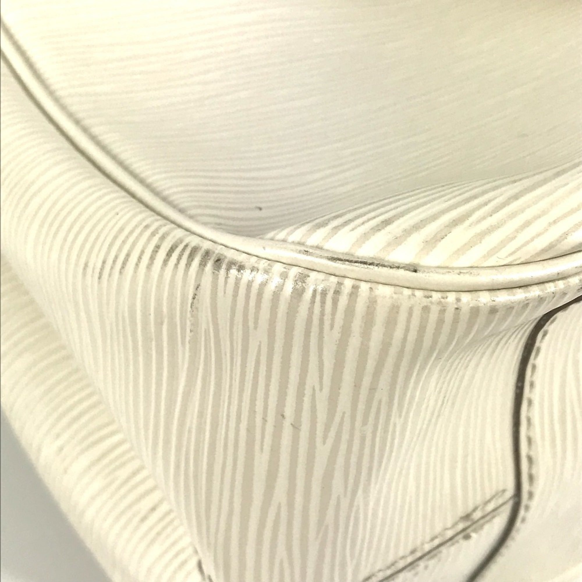 Louis Vuitton Epi White Epi Leather Handbag Tote Bag