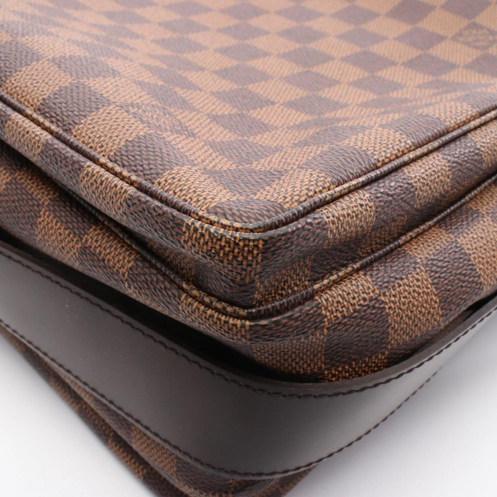 Louis Vuitton Brown Damier Canvas Ebene Coated Canvas Leather Shoulder Bag