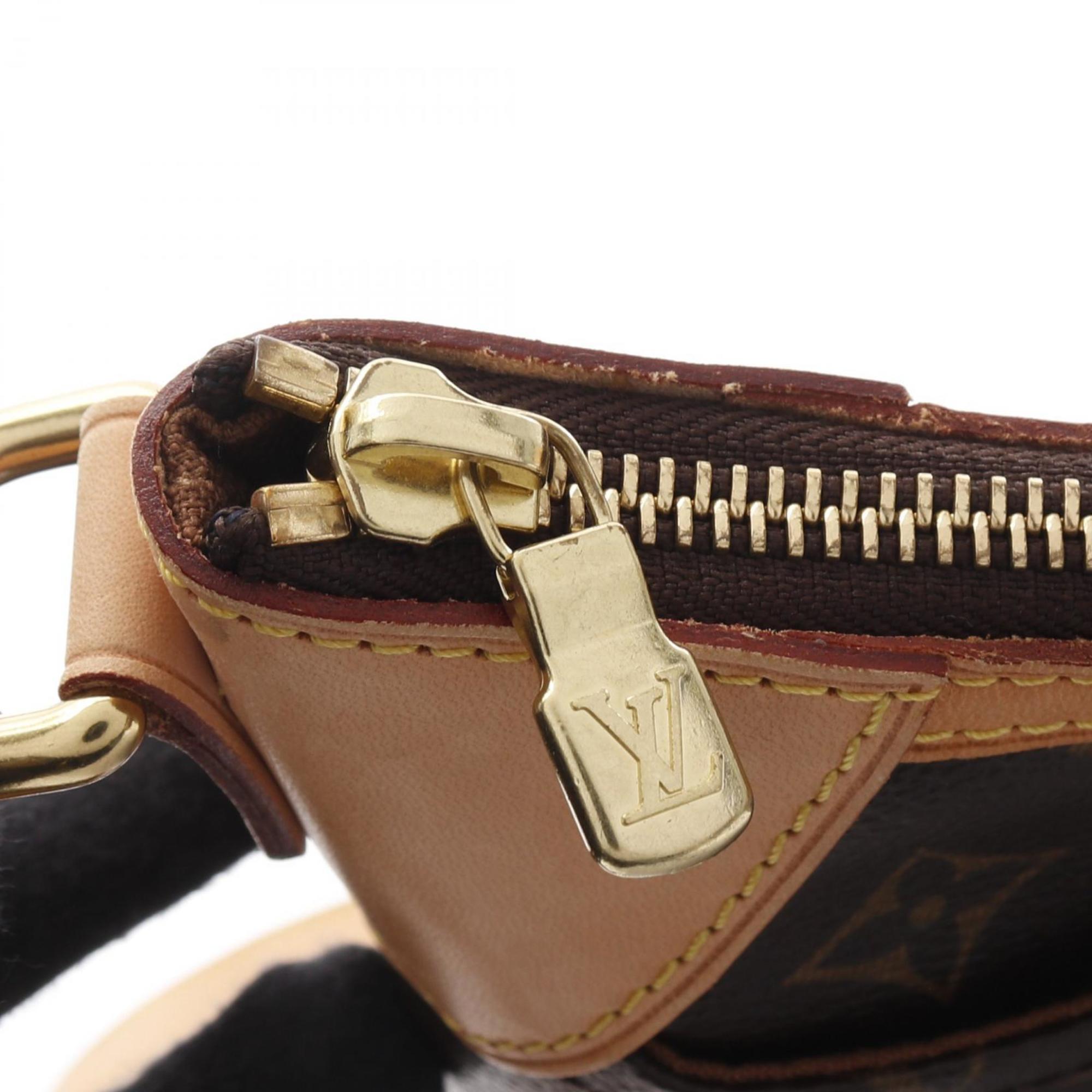 Louis Vuitton Monogram Brown Coated Canvas Leather Shoulder Bag