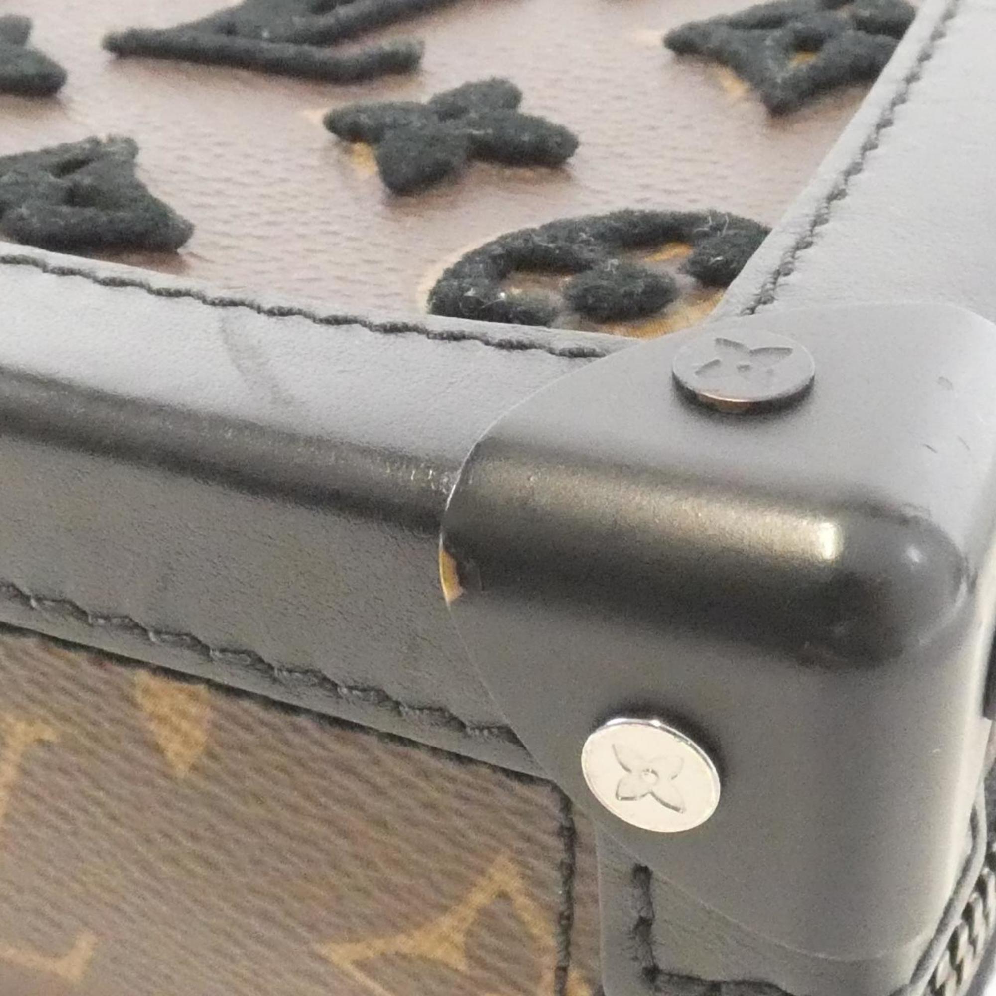 Louis Vuitton Black Marron Coated Canvas Shoulder Bag
