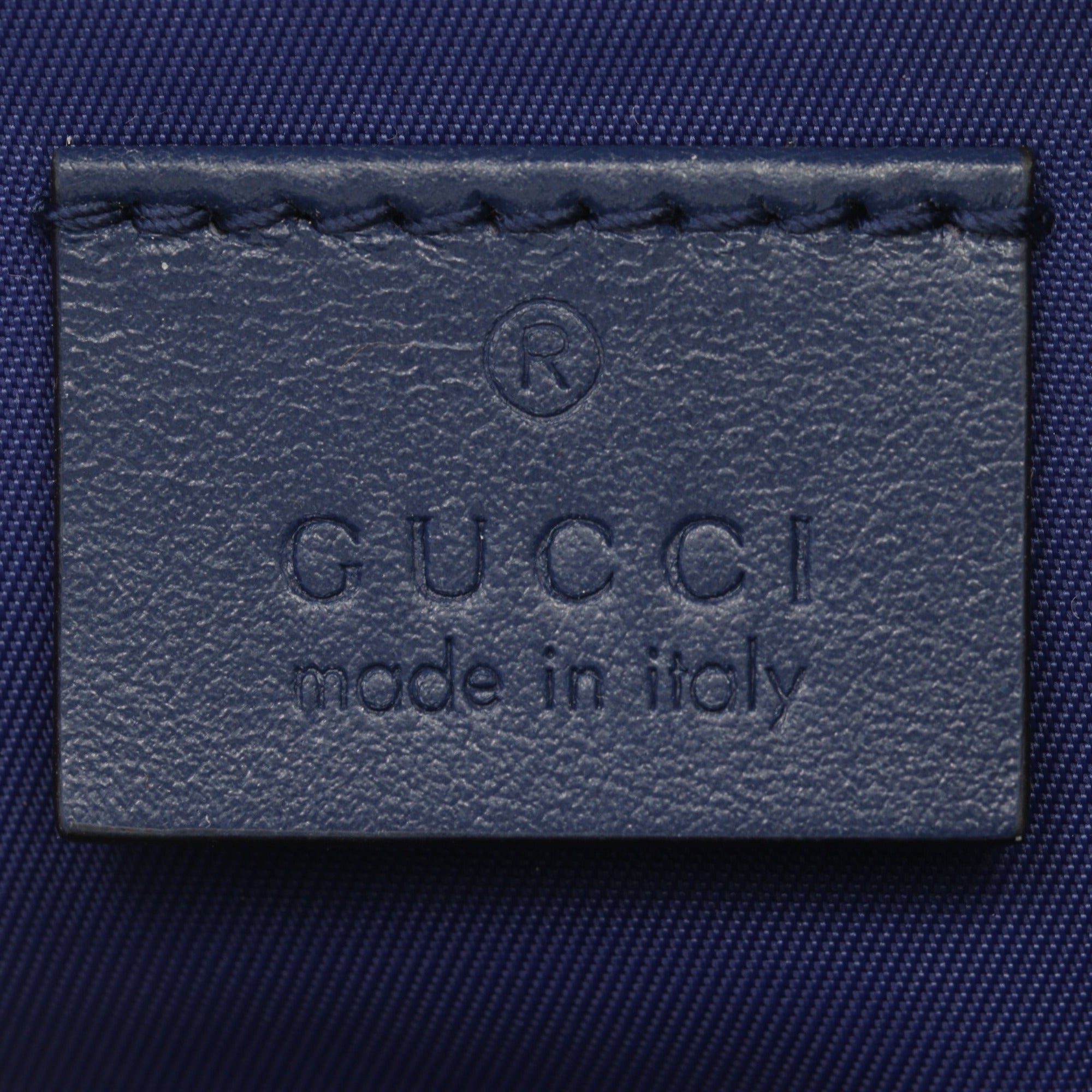 Gucci Navy Canvas Fanny Pack (Pre-Owned)