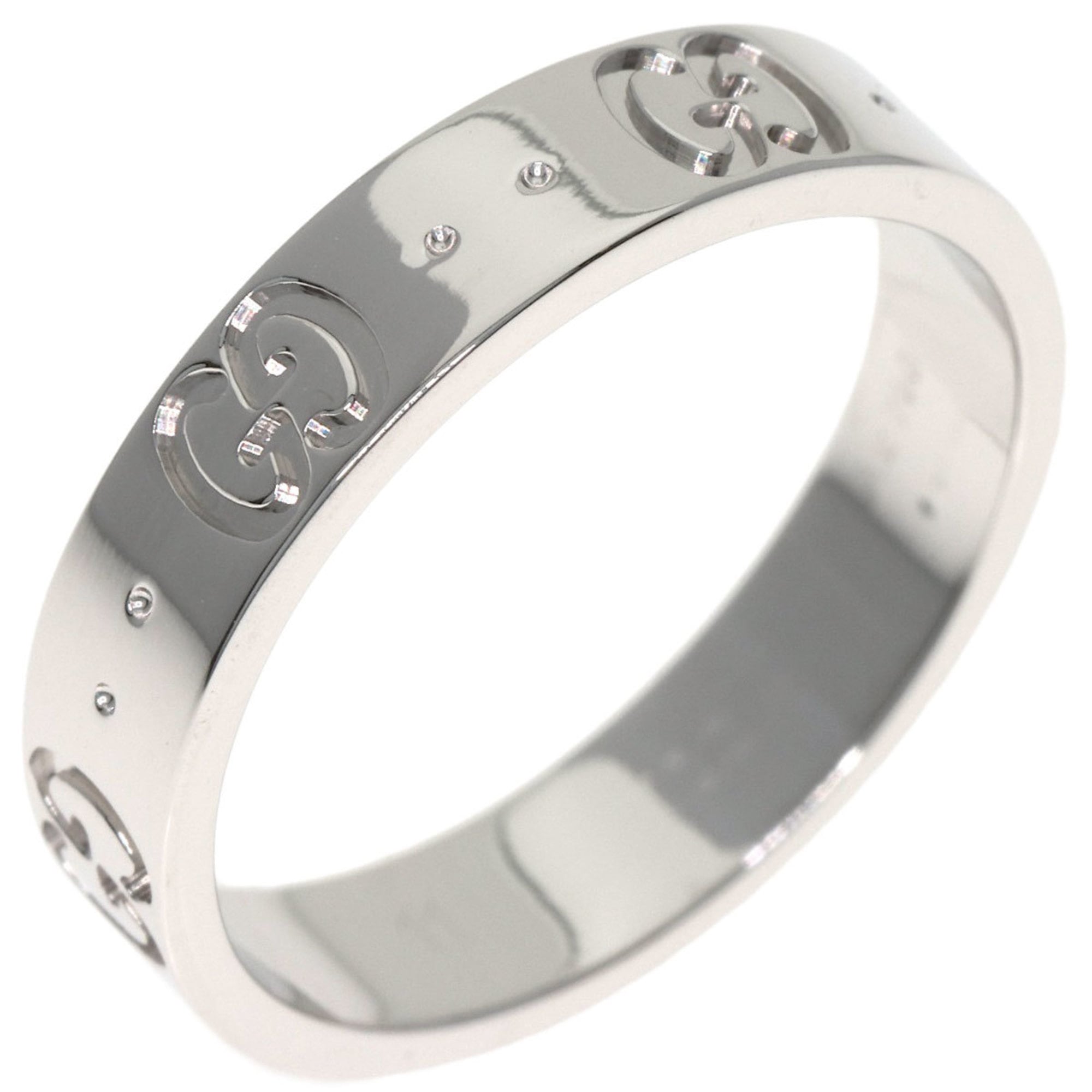 Gucci Icon White Gold (18K) Band Ring (Pre-Owned)