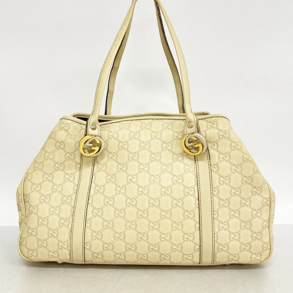 Gucci Beige Leather Tote Bag (Pre-Owned)