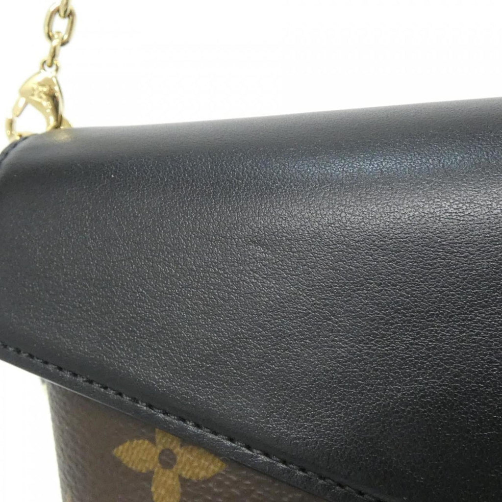 Louis Vuitton Brown Coated Canvas Leather Shoulder Bag
