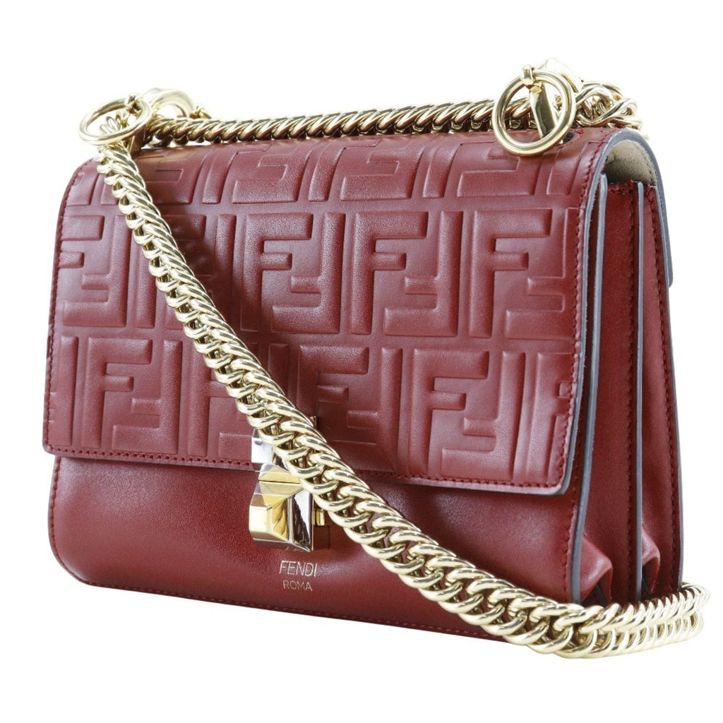 Fendi Red Color Leather Shoulder Bag