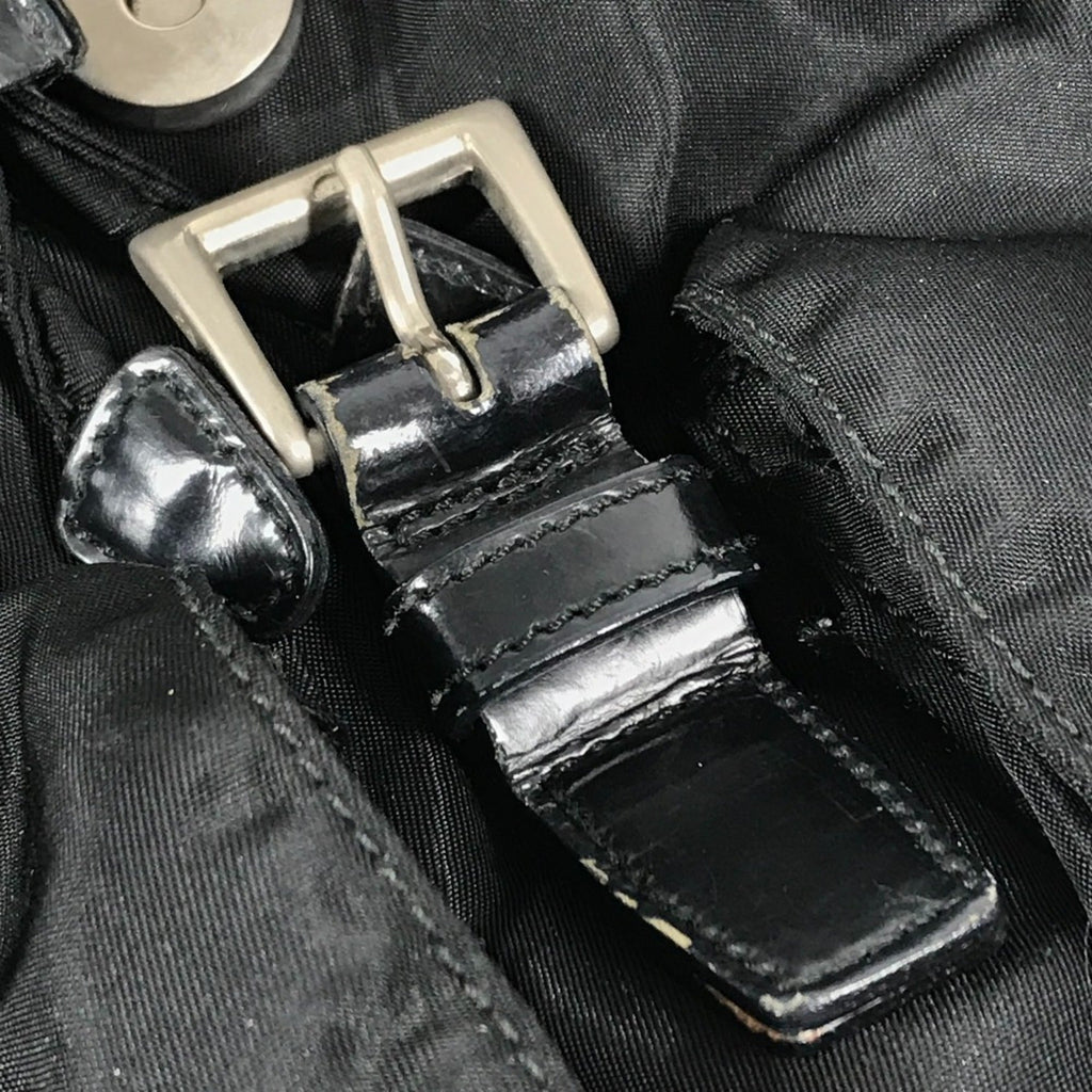 Prada Black Leather Nylon Backpack