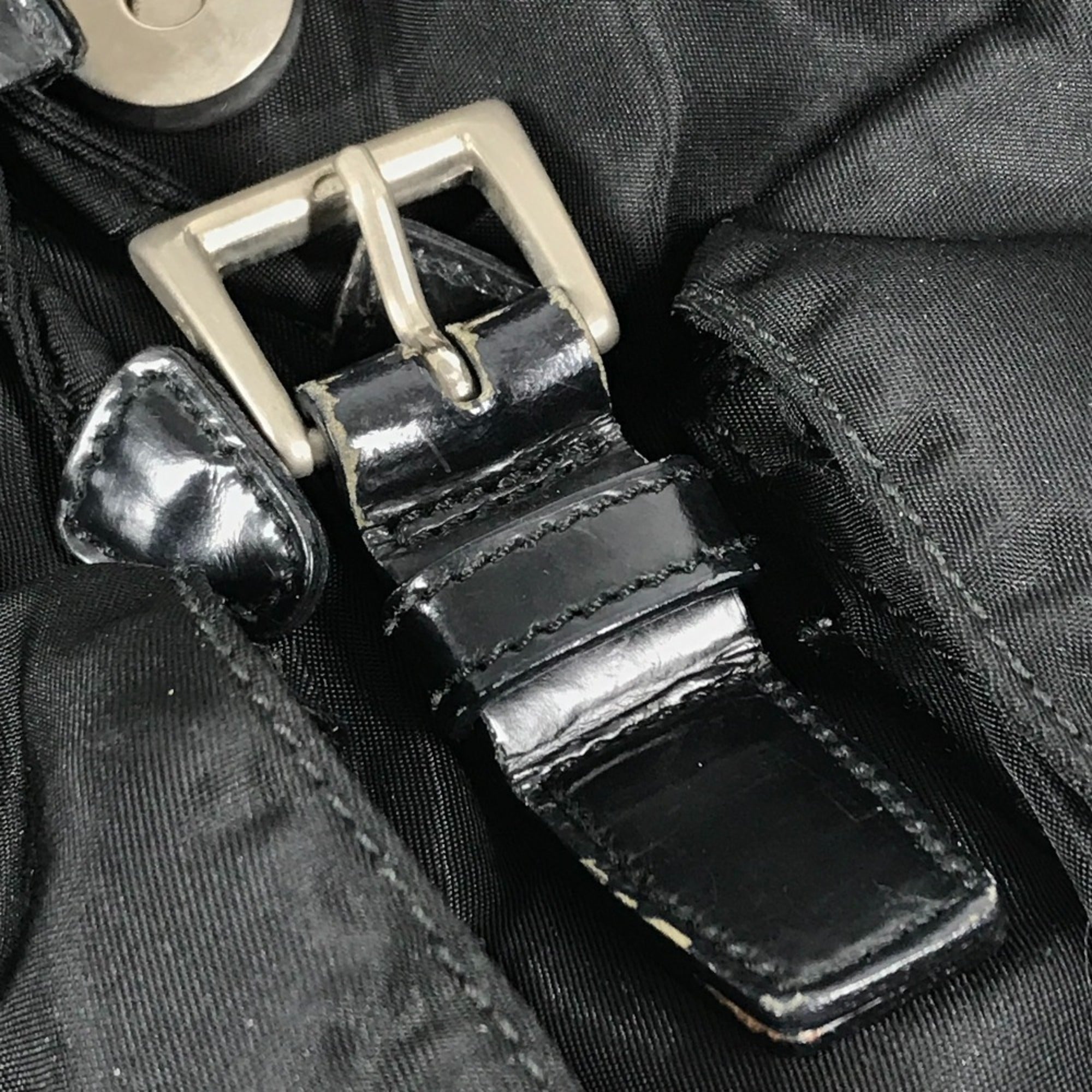 Prada Black Leather Nylon Backpack