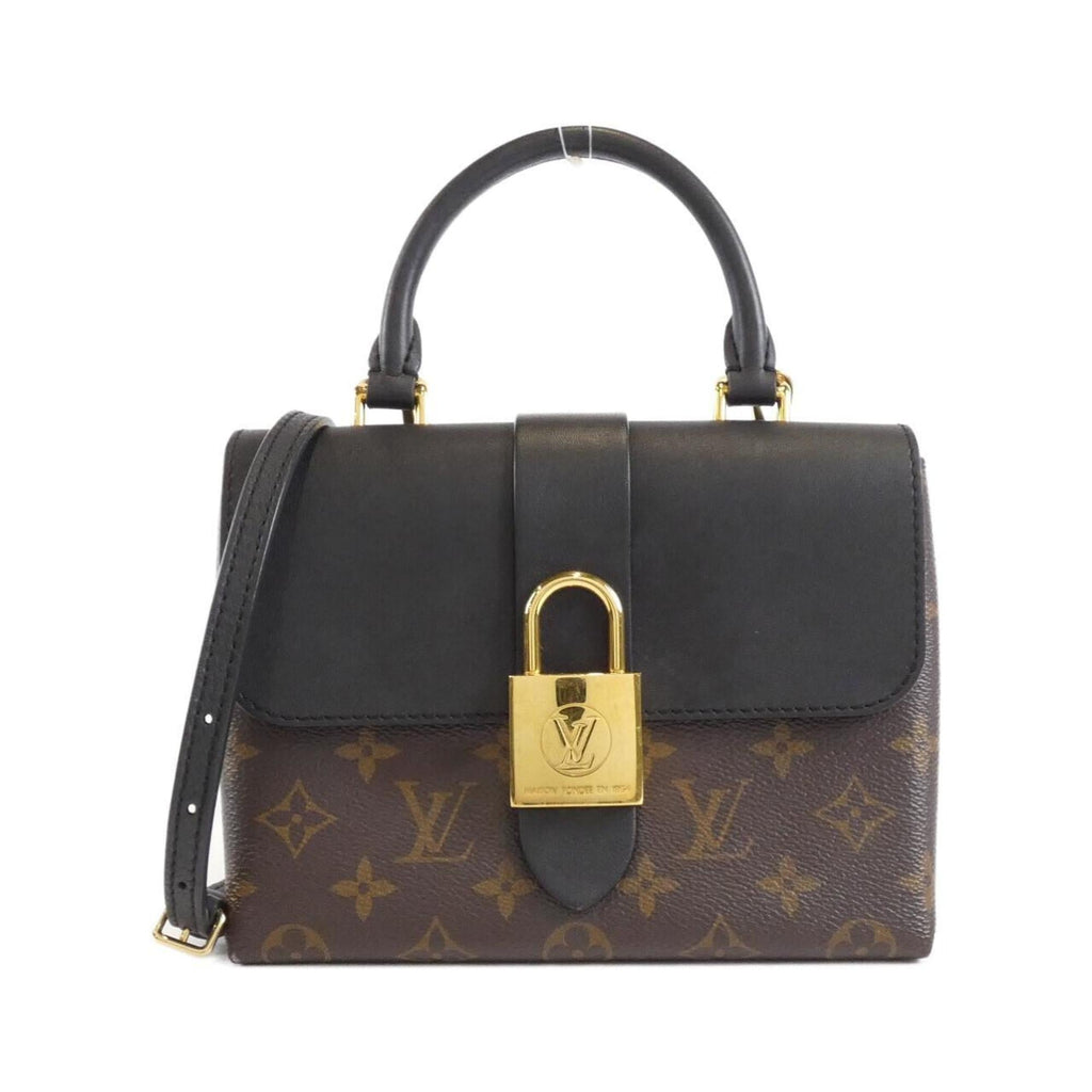Louis Vuitton Black Marron Coated Canvas Leather Handbag