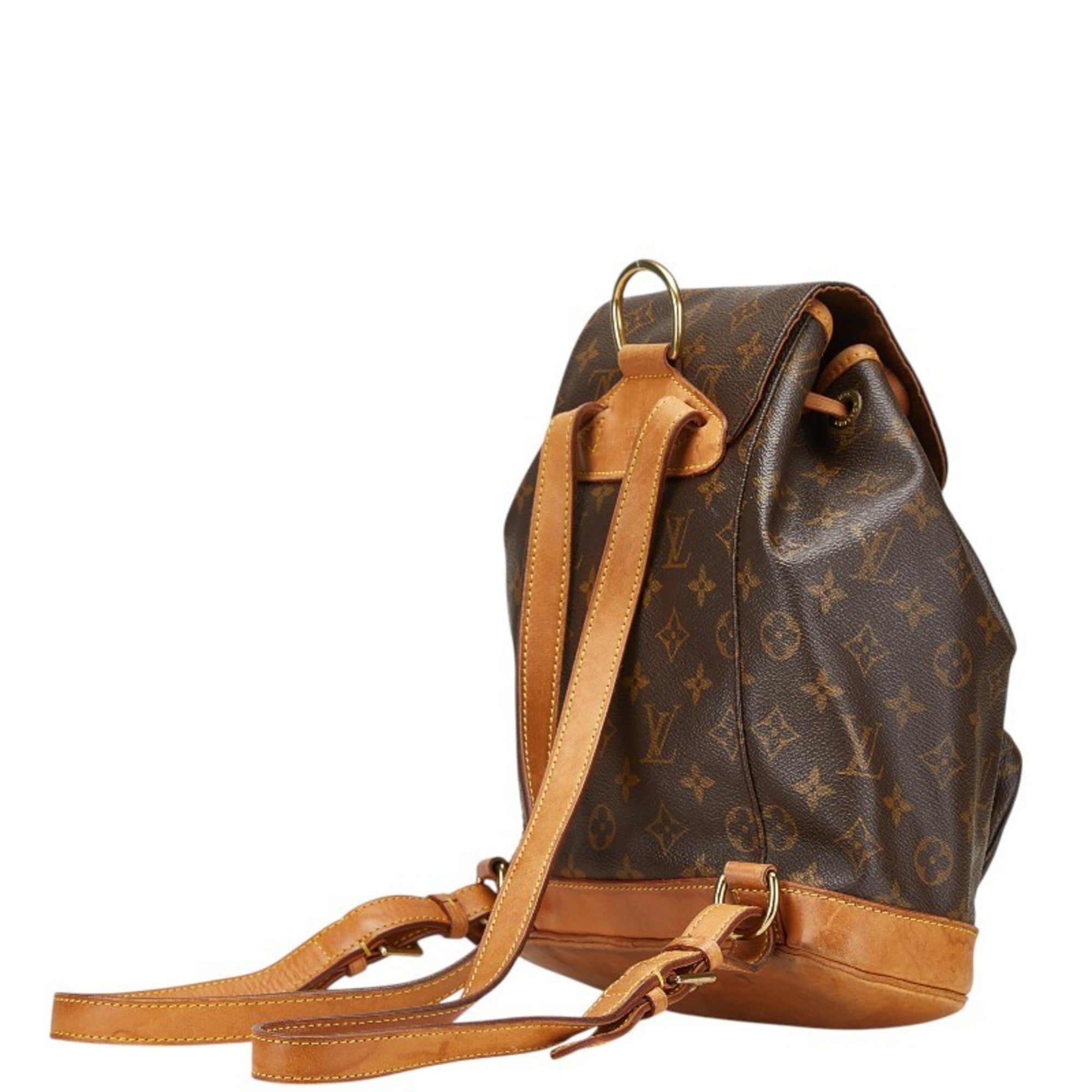 Louis Vuitton Brown Pvc Leather Backpack