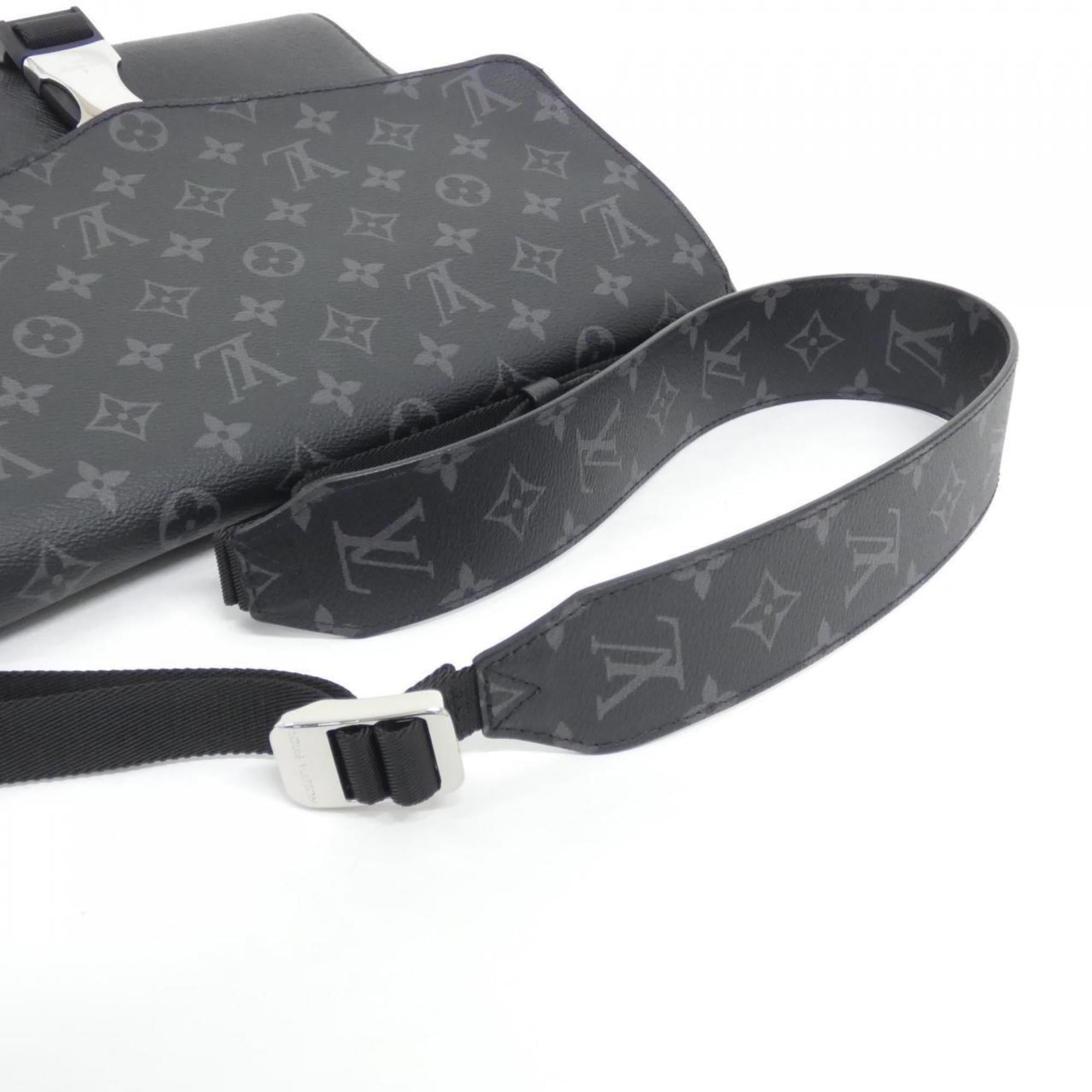 Louis Vuitton Black Coated Canvas Leather Shoulder Bag