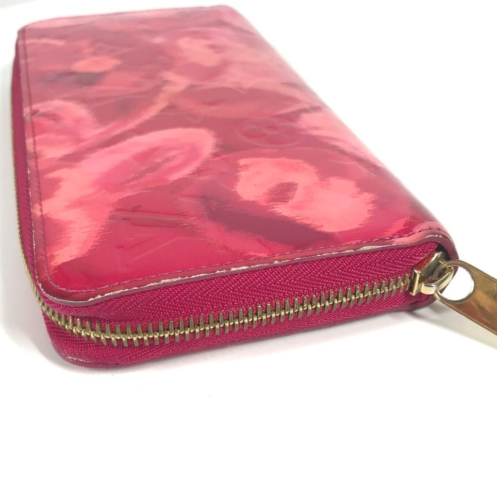 Louis Vuitton Indian Rose Pink Patent Leather Long Wallet (Tri-Fold)