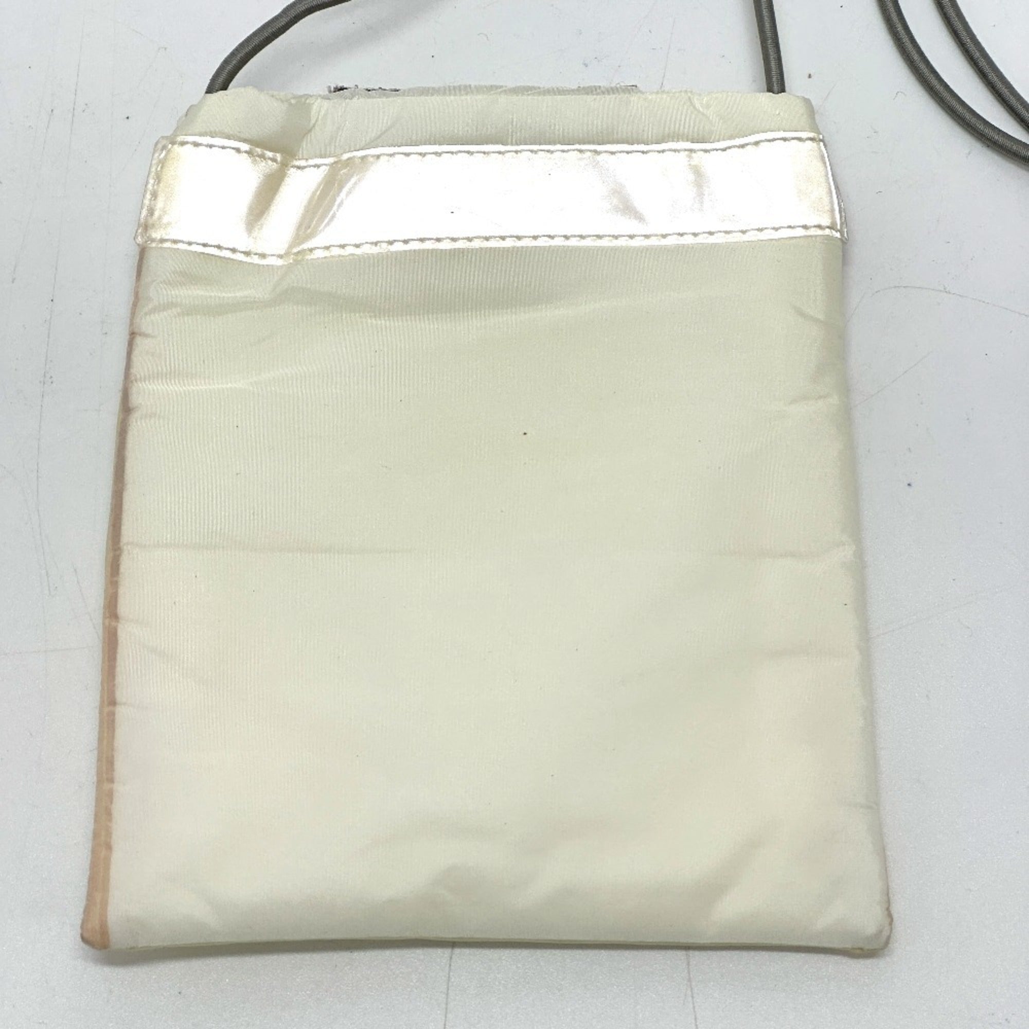 Prada Red Color White Nylon Pochette Shoulder Bag