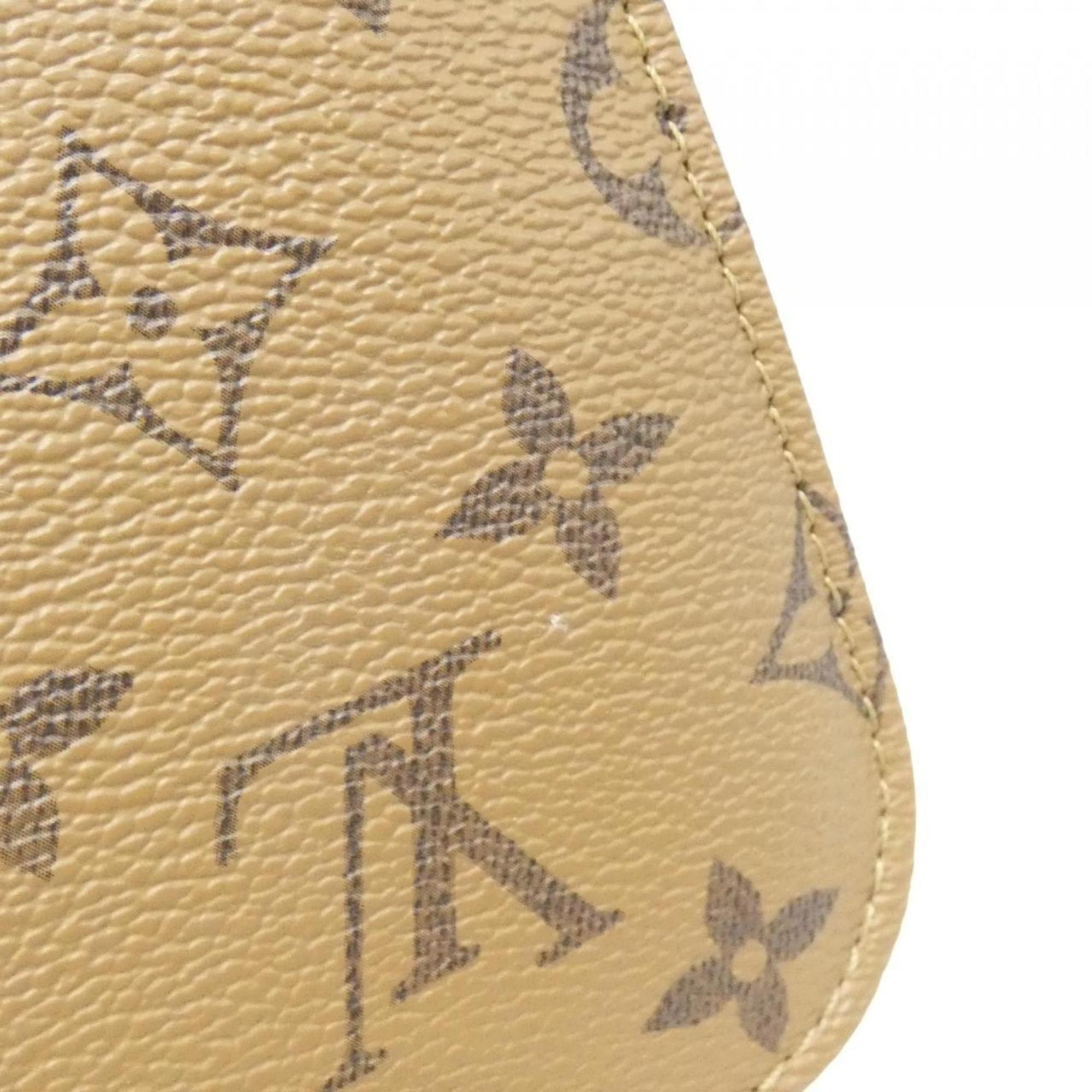 Louis Vuitton Marron Coated Canvas Handbag Pochette