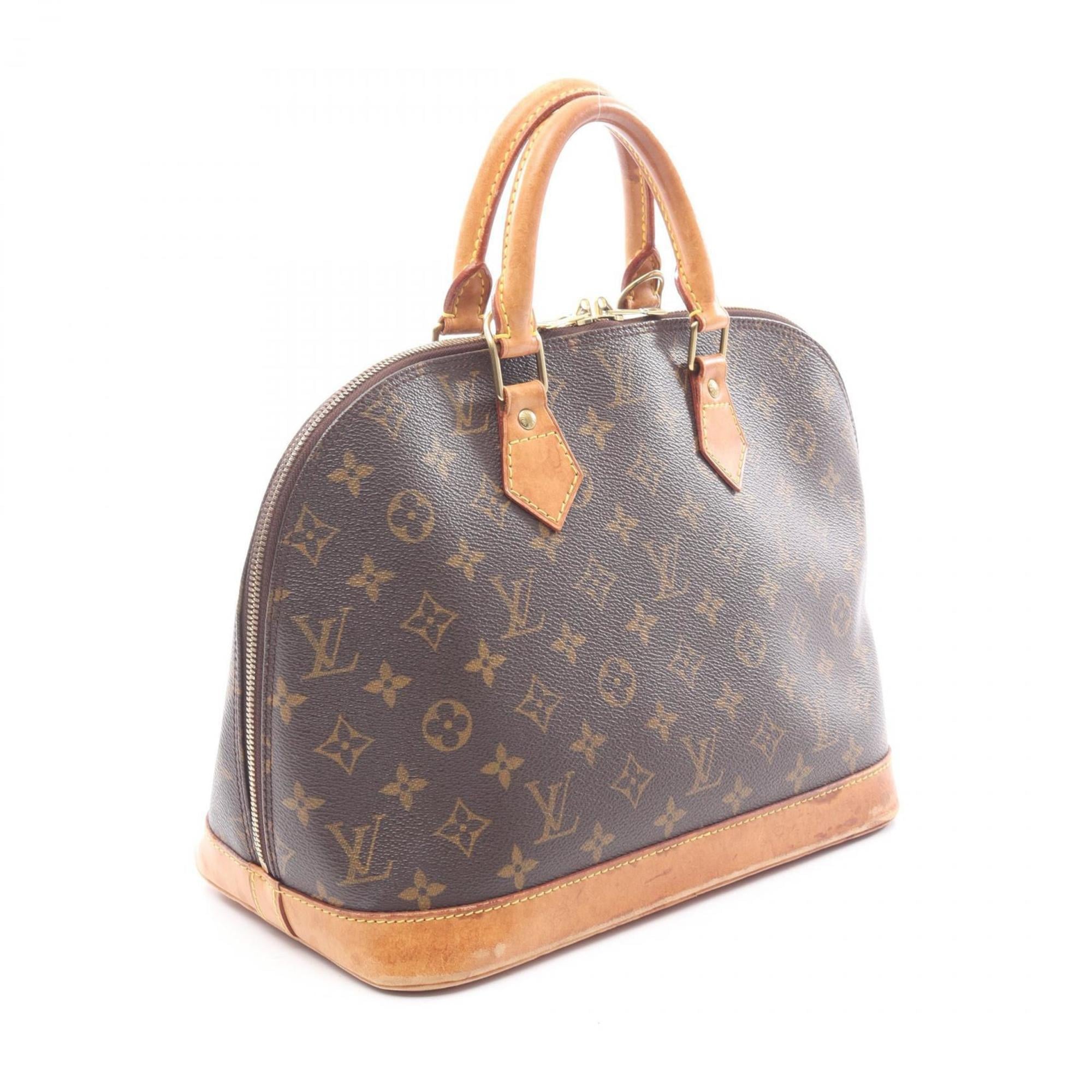 Louis Vuitton Brown Coated Canvas Leather Monogram Handbag