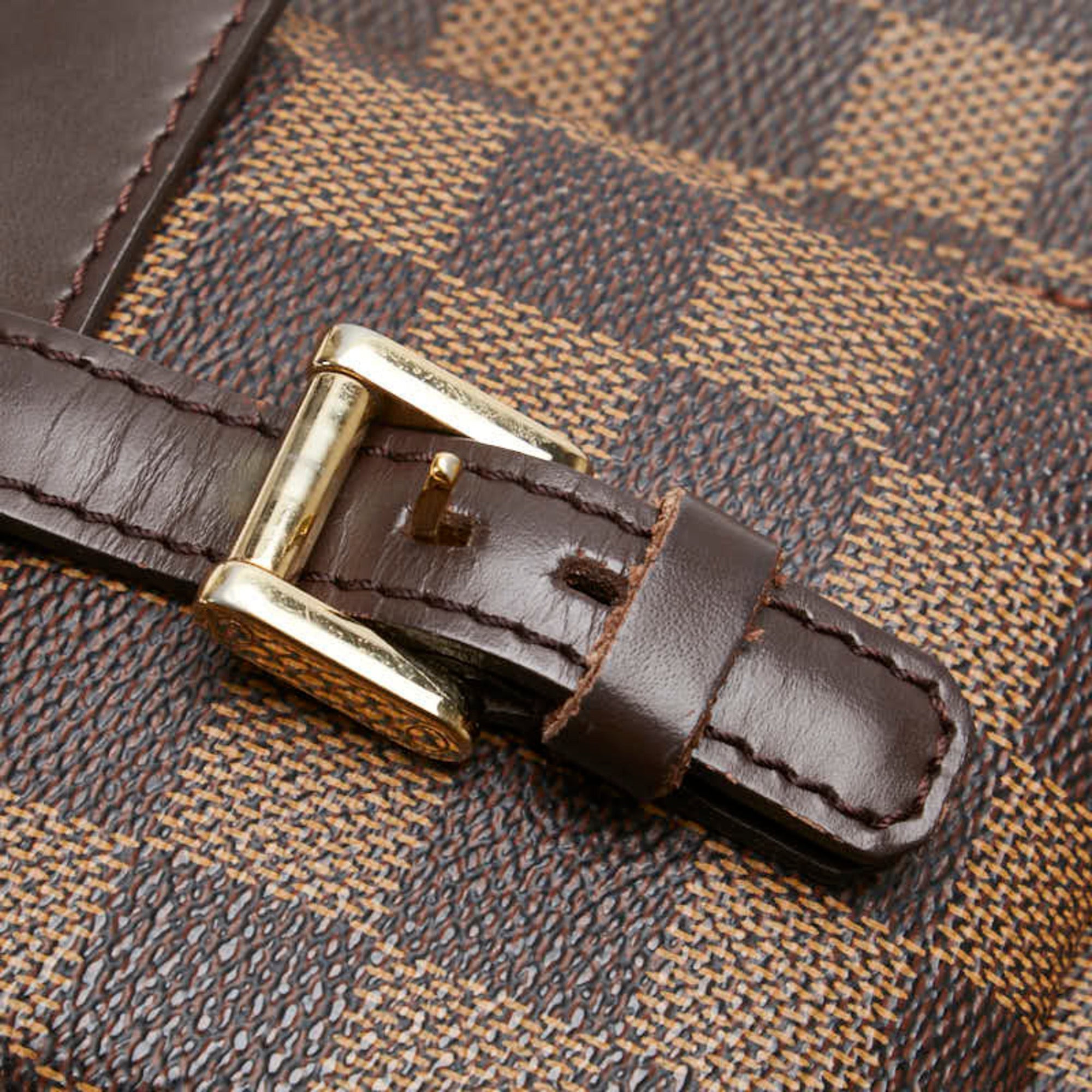 Louis Vuitton Damier Brown Pvc Leather Shoulder Bag Tote Bag
