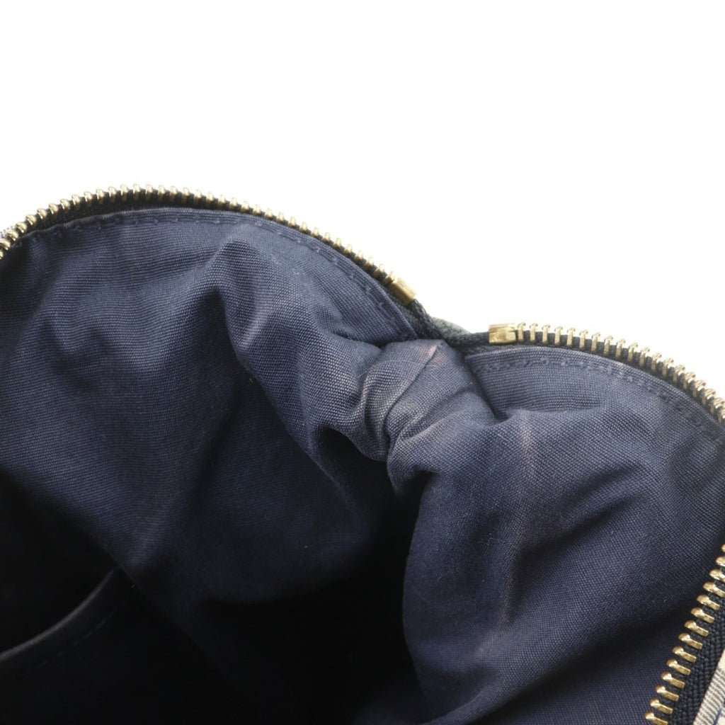 Louis Vuitton Gray Navy Canvas Shoulder Bag Tote Bag