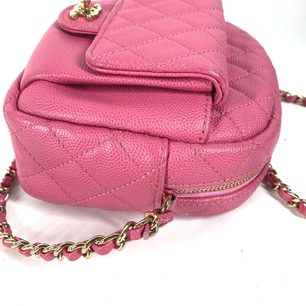 Chanel Pink Leather Shoulder Bag
