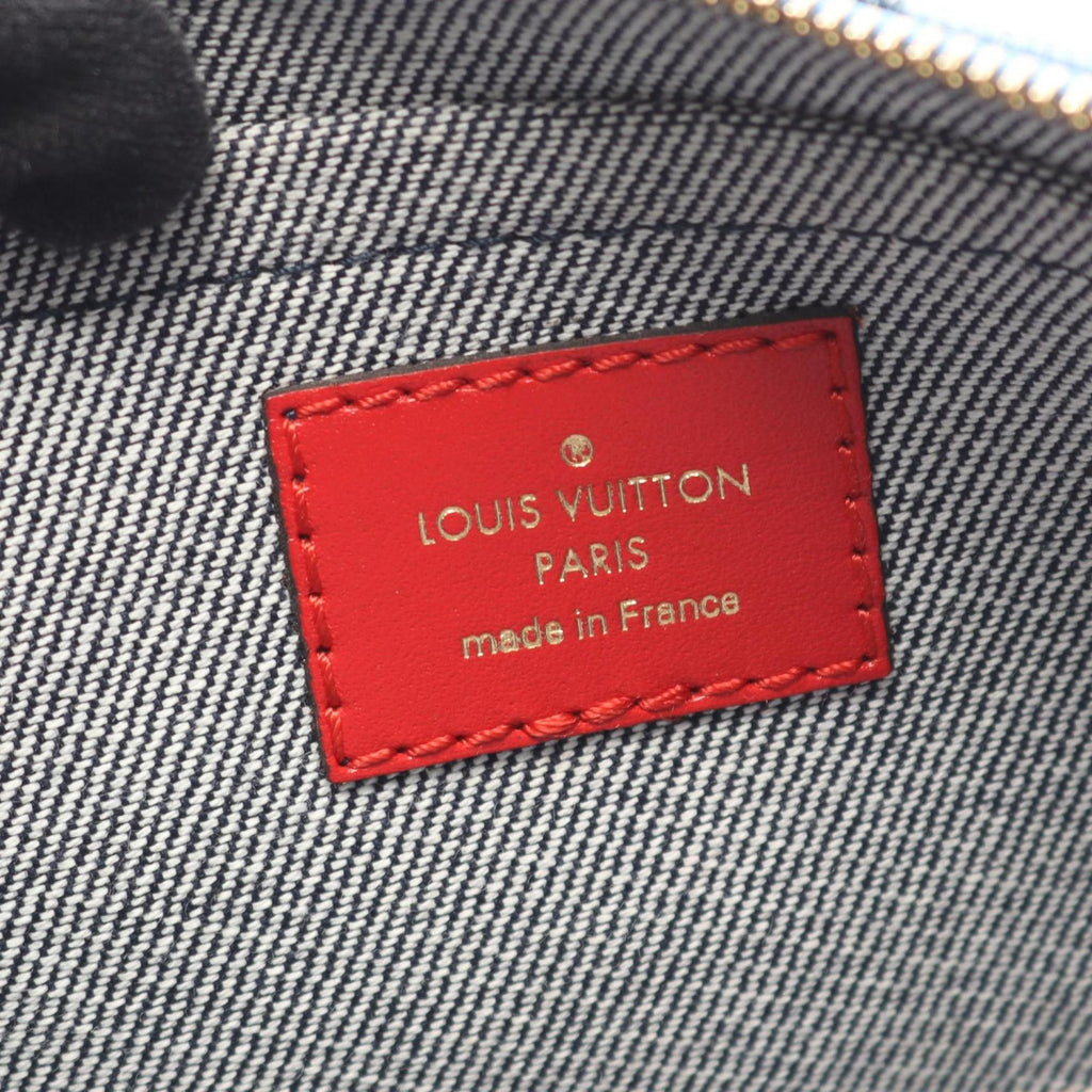 Louis Vuitton Blue Multi-Color Monogram Denim Leather Pochette Shoulder Bag