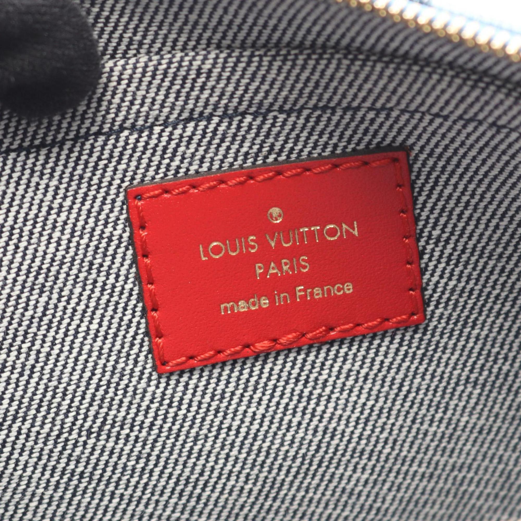 Louis Vuitton Blue Multi-Color Monogram Denim Leather Pochette Shoulder Bag