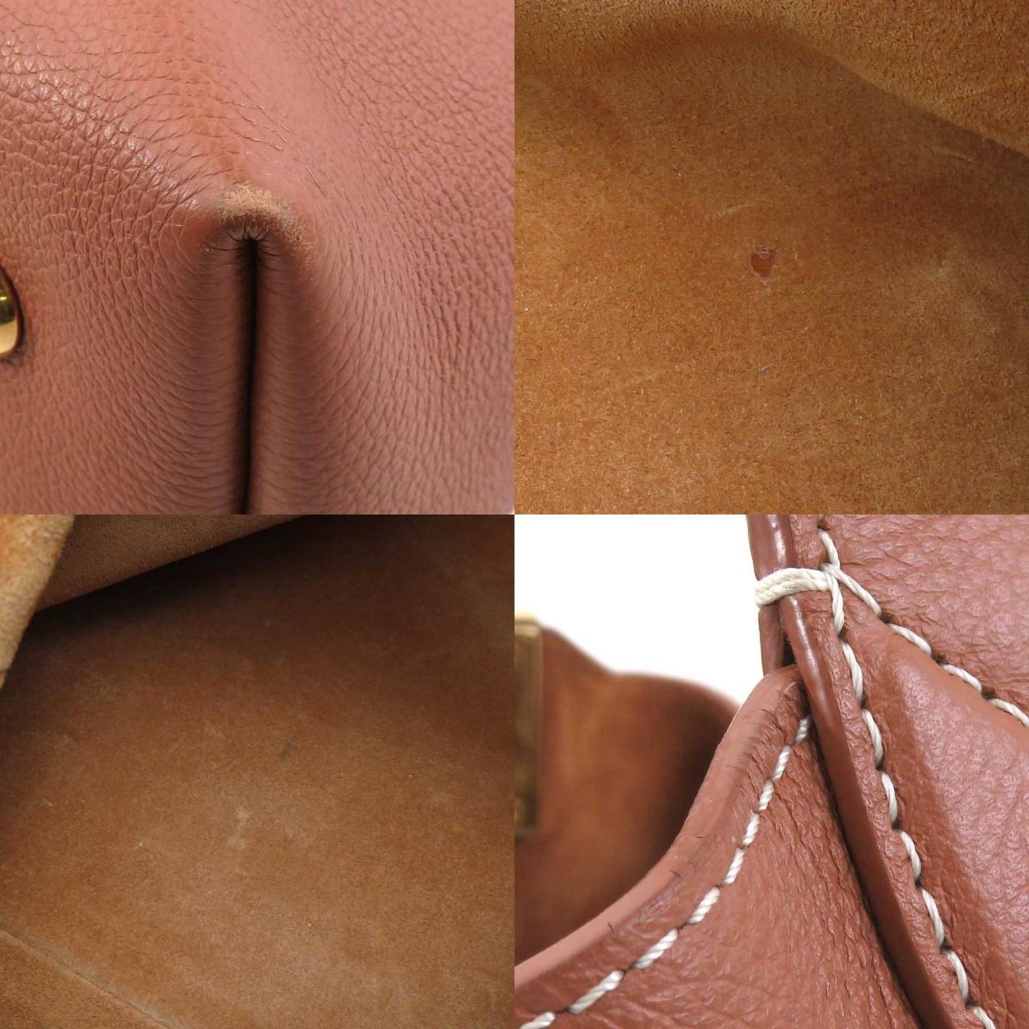 Louis Vuitton Cognac Leather Shoulder Bag
