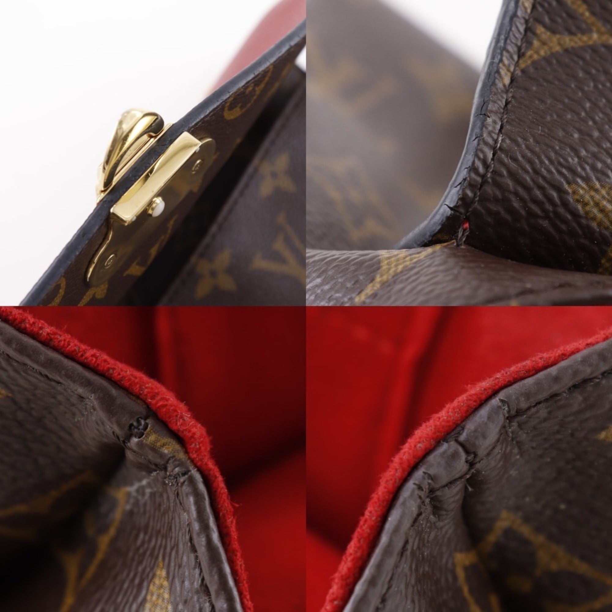 Louis Vuitton Monogram Brown Cerise Red Color Monogram Shoulder Bag