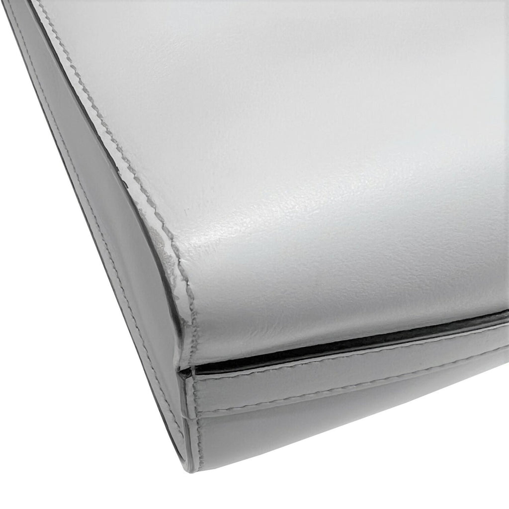 Prada Gray Leather Handbag Tote Bag