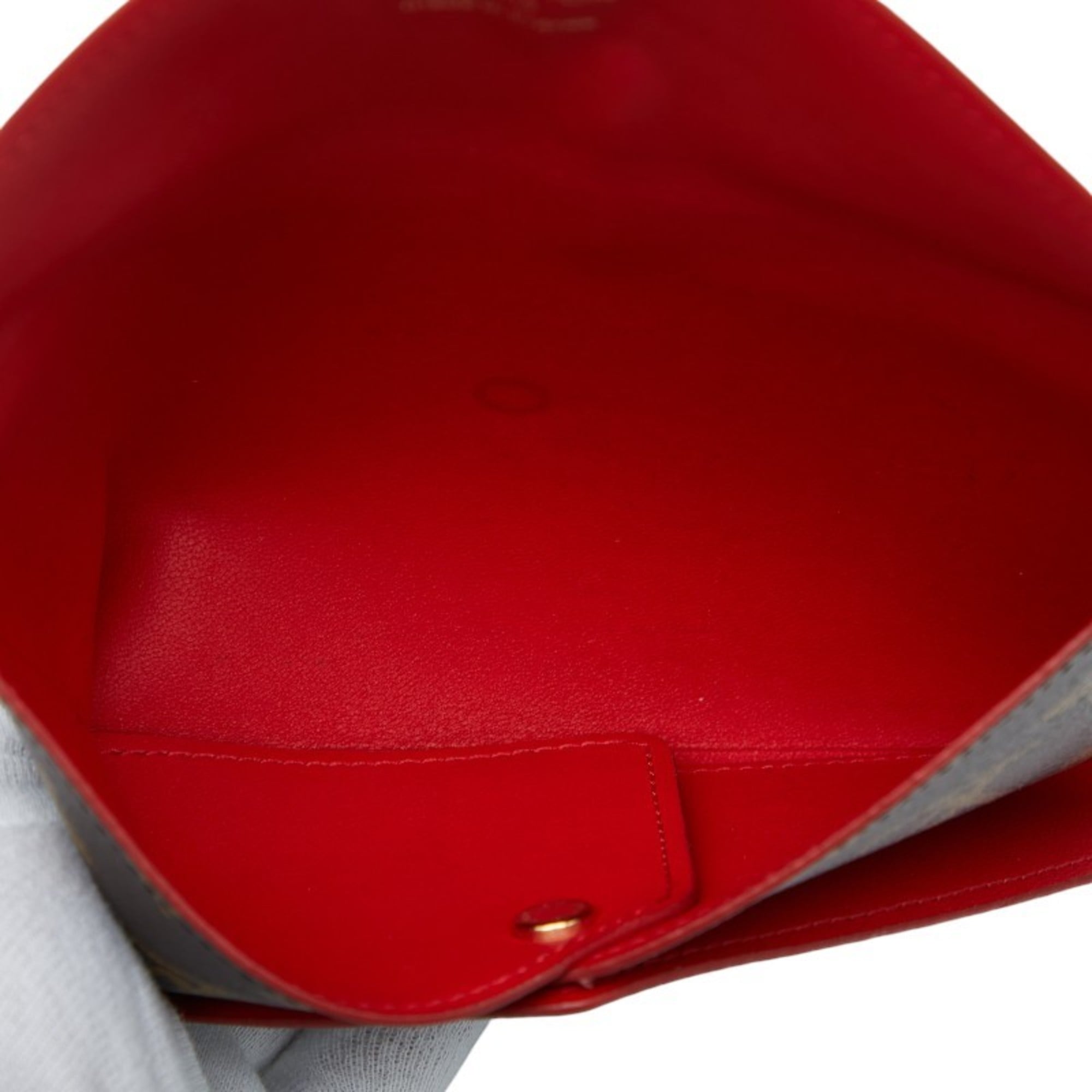 Louis Vuitton Monogram Brown Red Color Pvc Leather Pochette