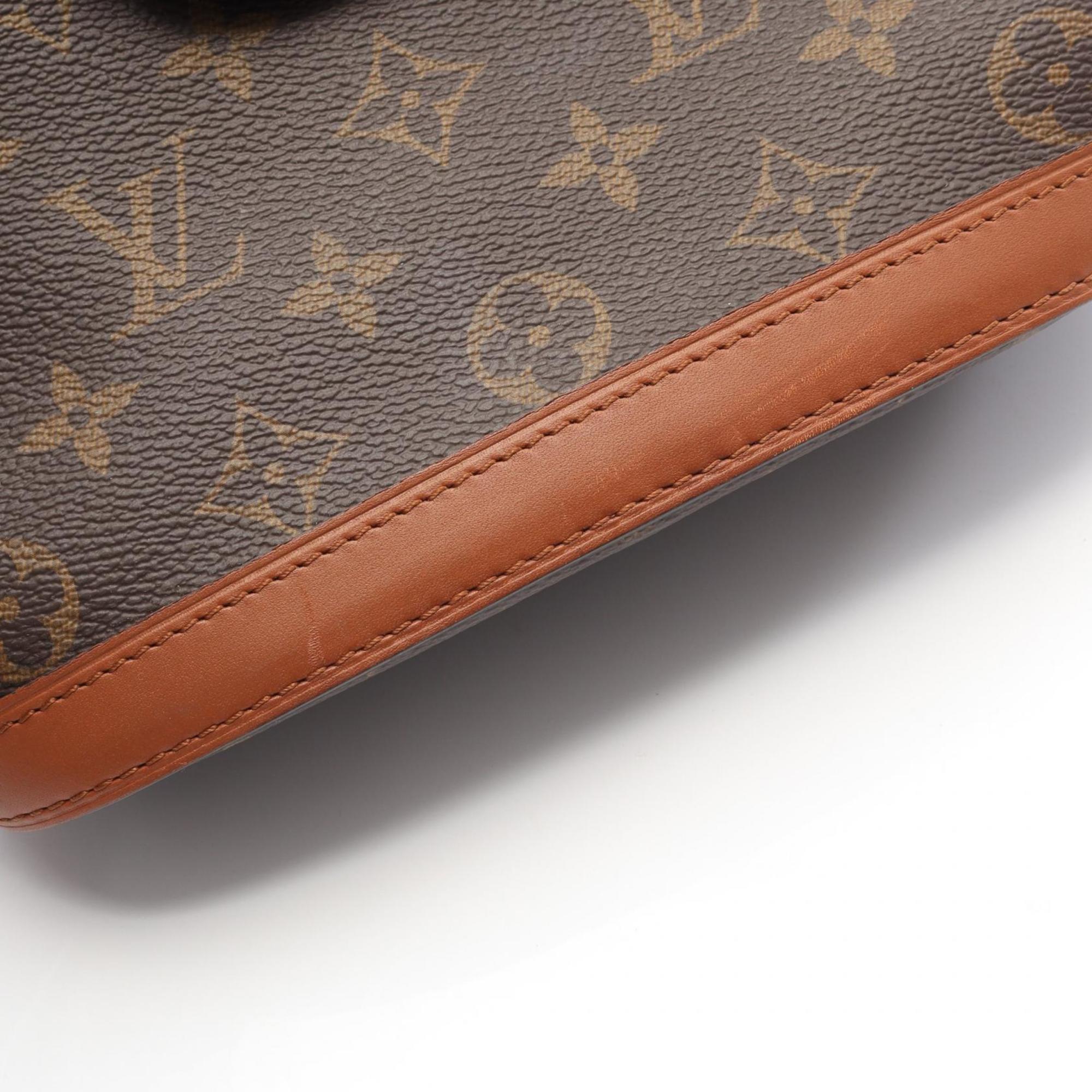 Louis Vuitton Brown Pvc Leather Backpack