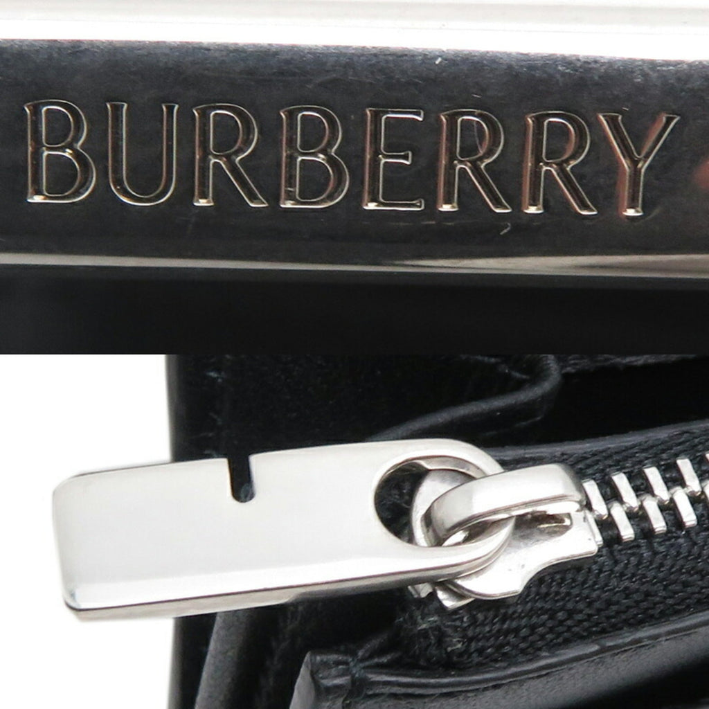 Burberry Black Leather Long Wallet (Bi-Fold)