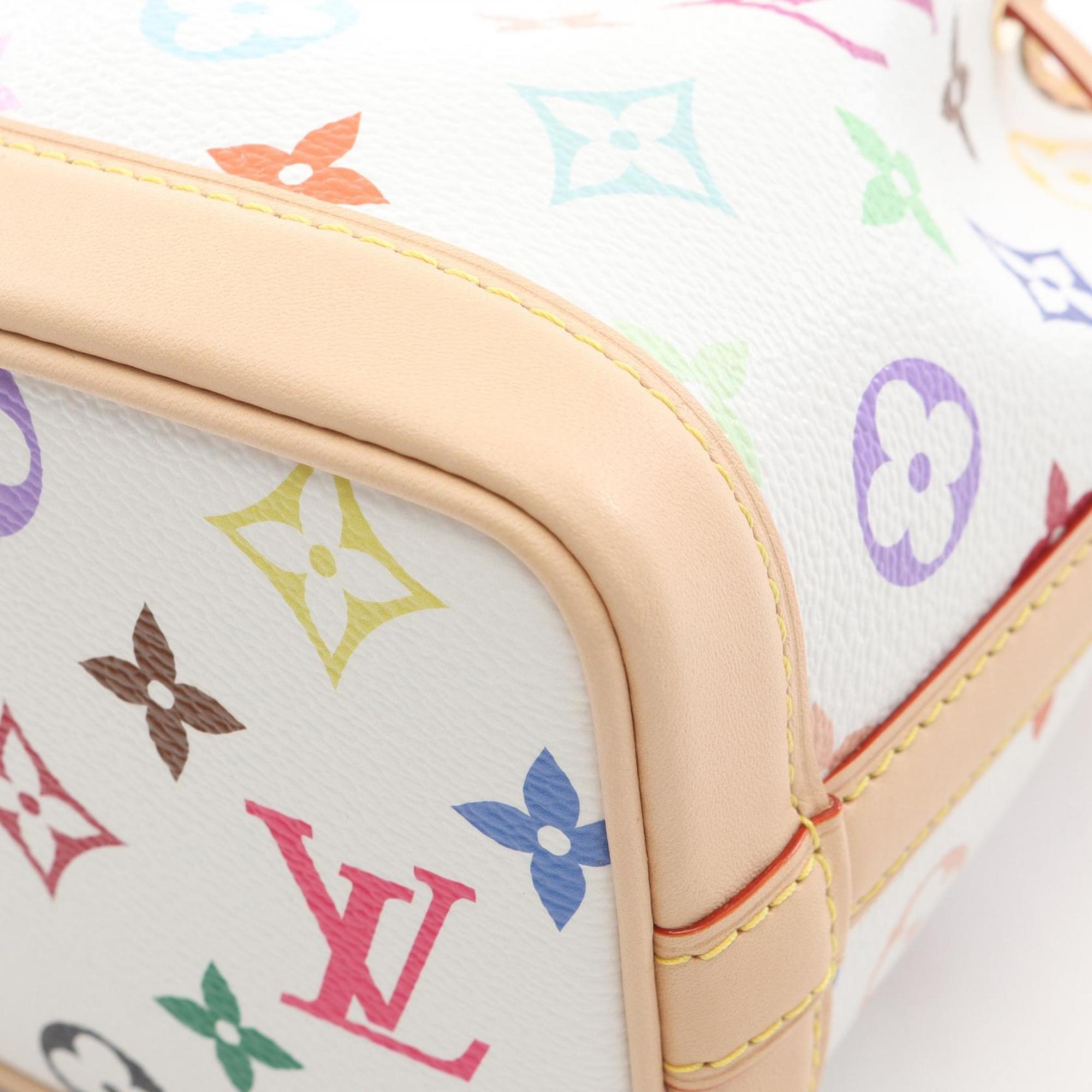 Louis Vuitton White Coated Canvas Leather Handbag