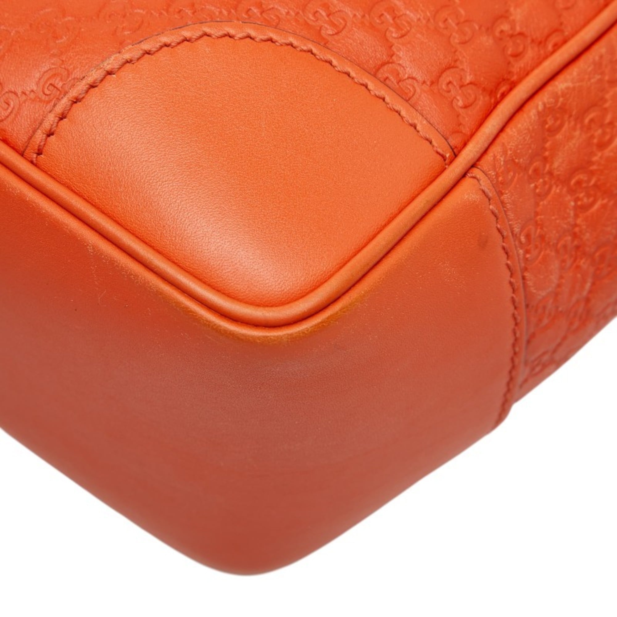 Gucci Microguccissima Orange Leather Handbag Shoulder Bag (Pre-Owned)