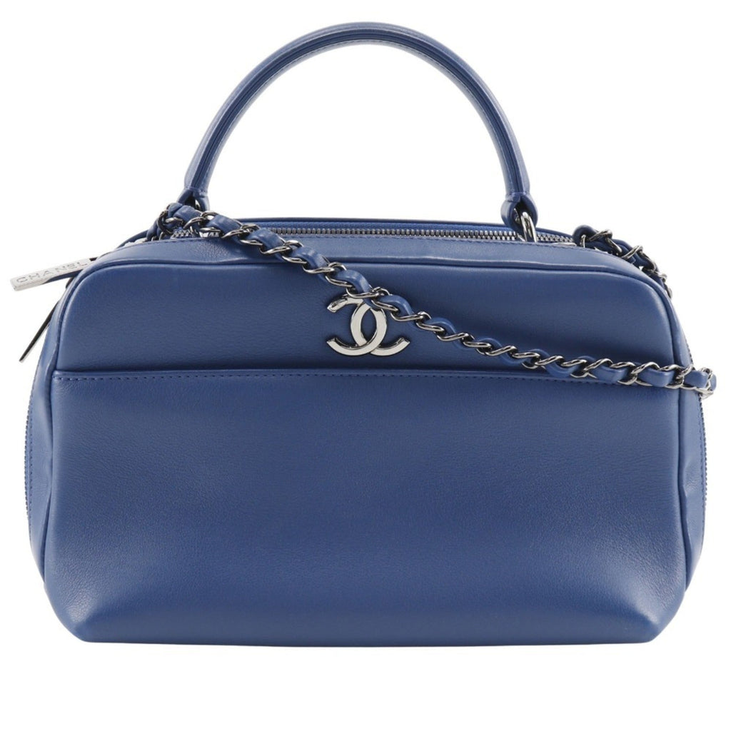 Chanel Blue Leather Handbag