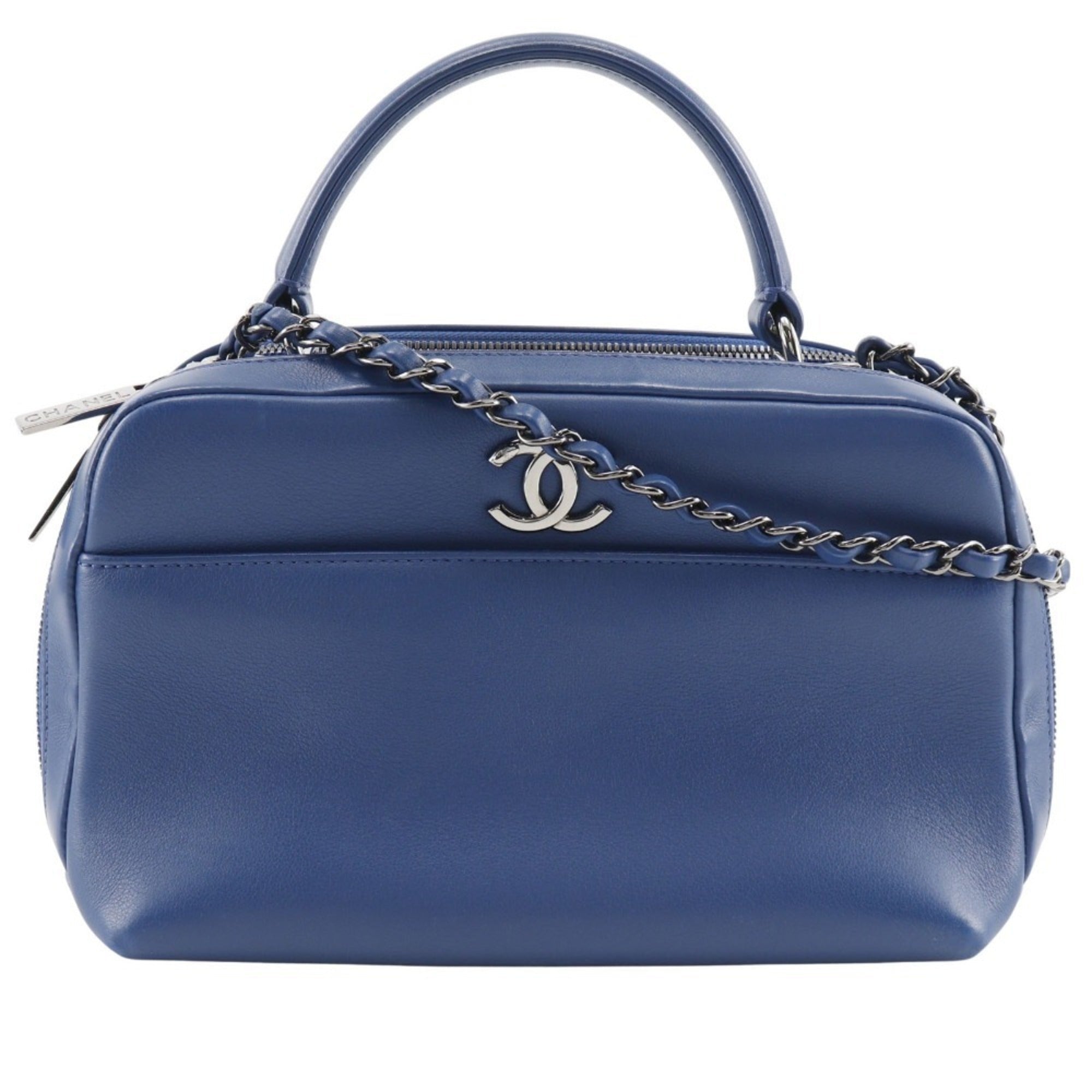 Chanel Blue Leather Handbag