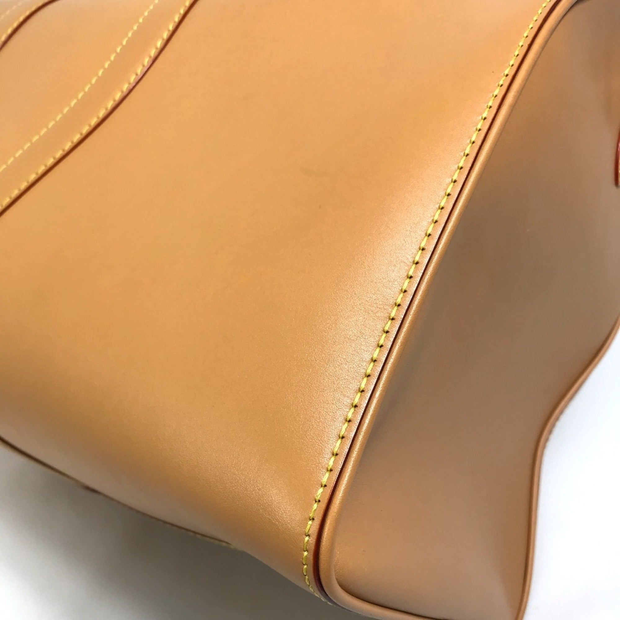 Louis Vuitton Beige Leather Boston Bag
