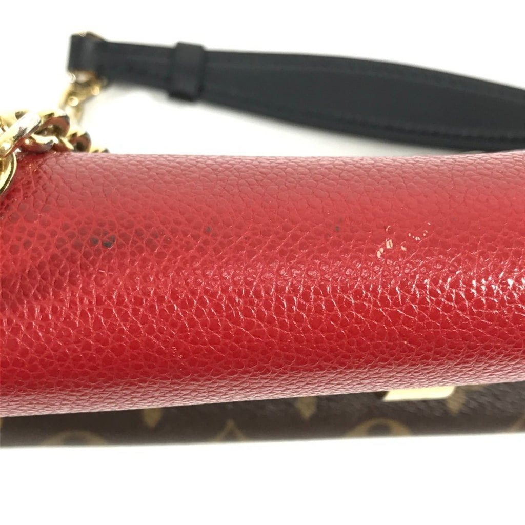 Louis Vuitton Brown Red Color Monogram Pochette Shoulder Bag