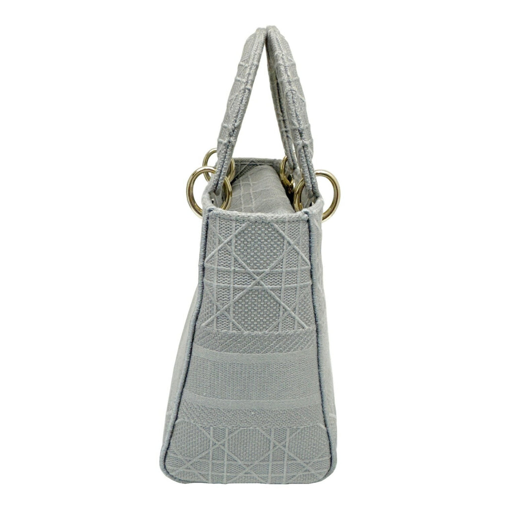 Christian Dior Gray Canvas Handbag Shoulder Bag (Pre-Owned)
