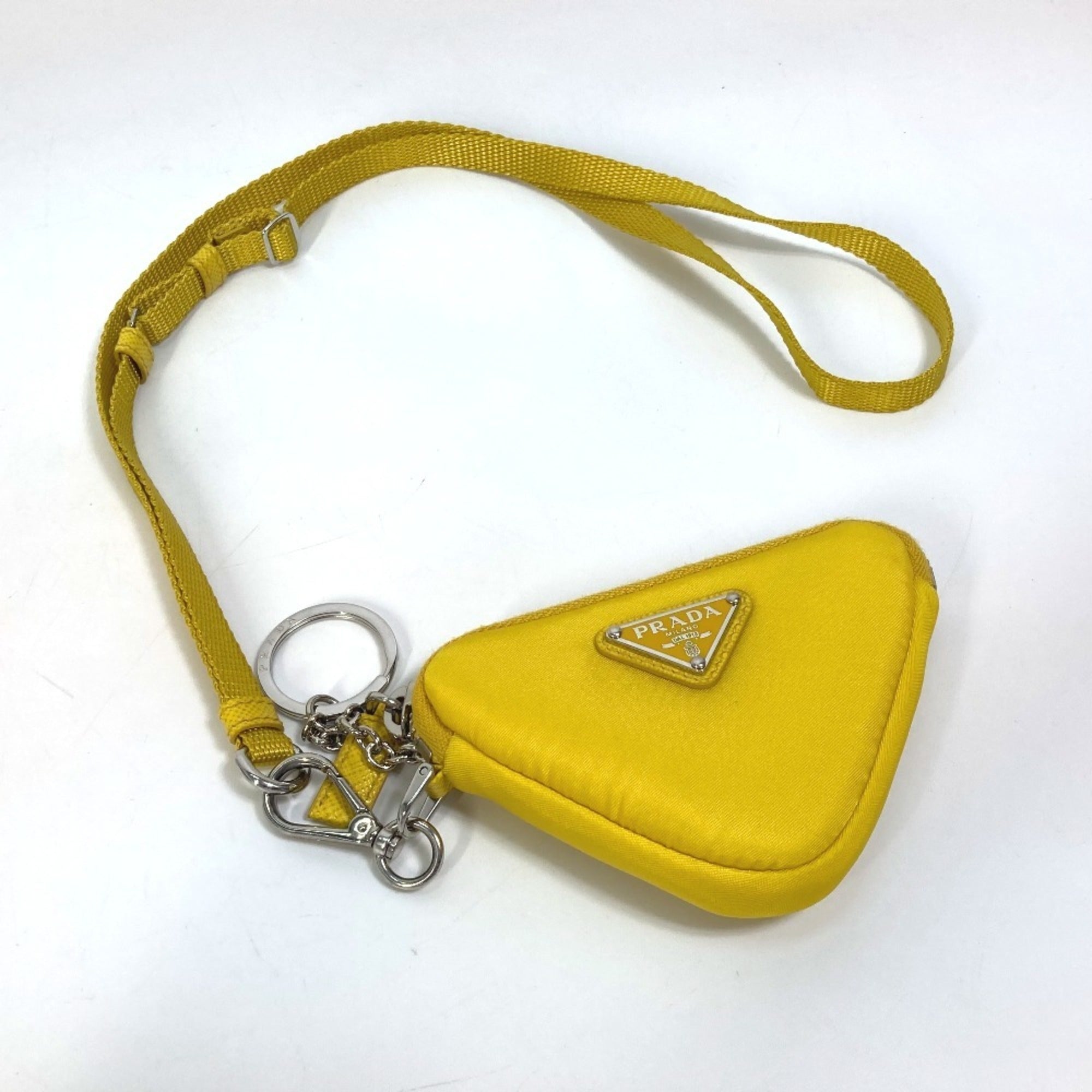 Prada Yellow Nylon Pouch