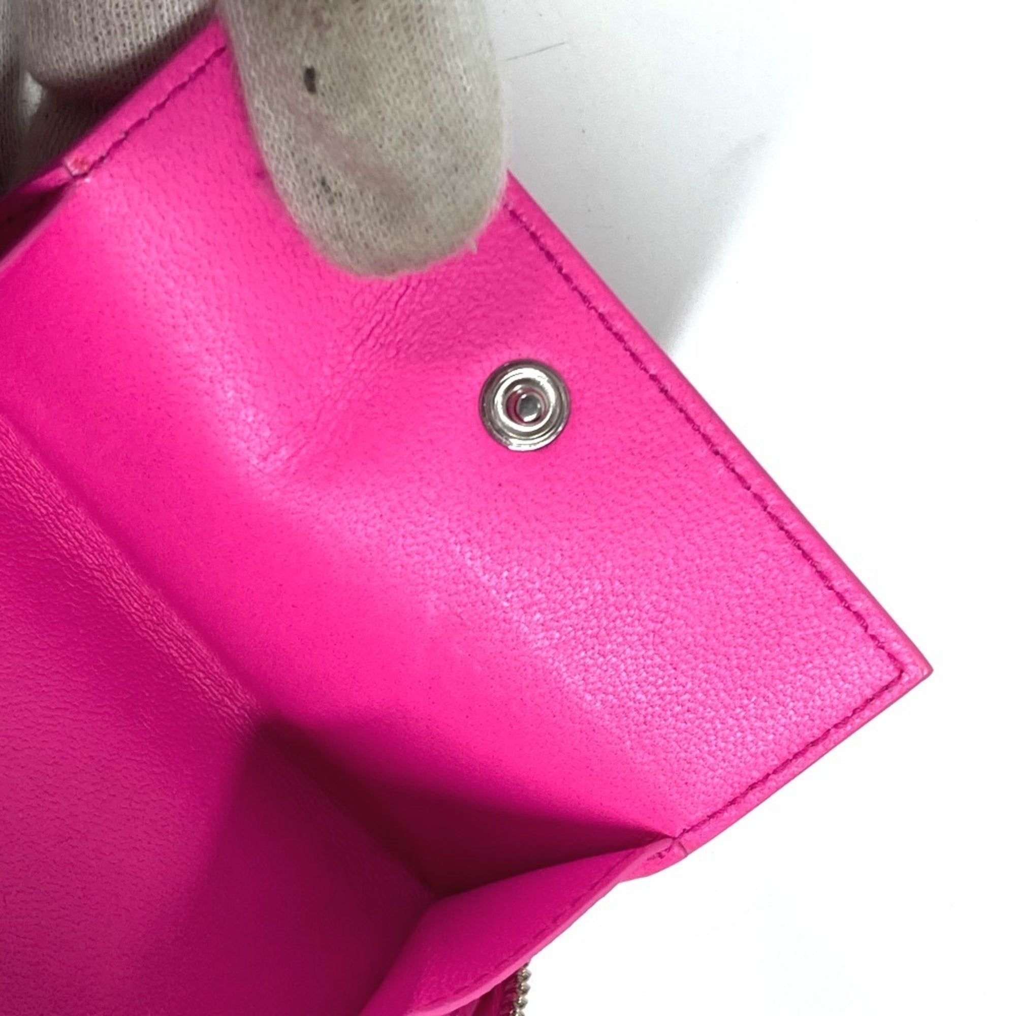 Balenciaga Pink Leather Wallet (Bi-Fold)