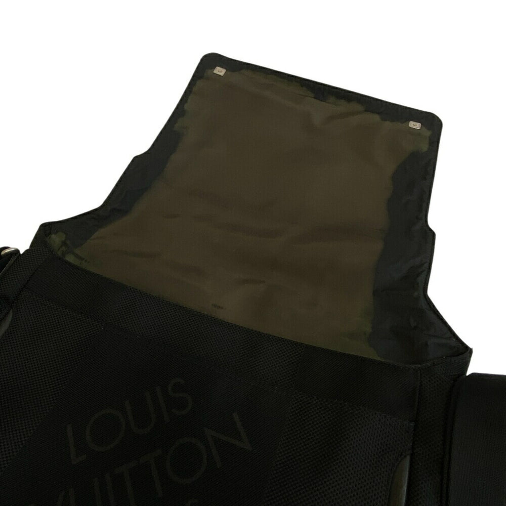Louis Vuitton Black Canvas Messenger Bag Shoulder Bag
