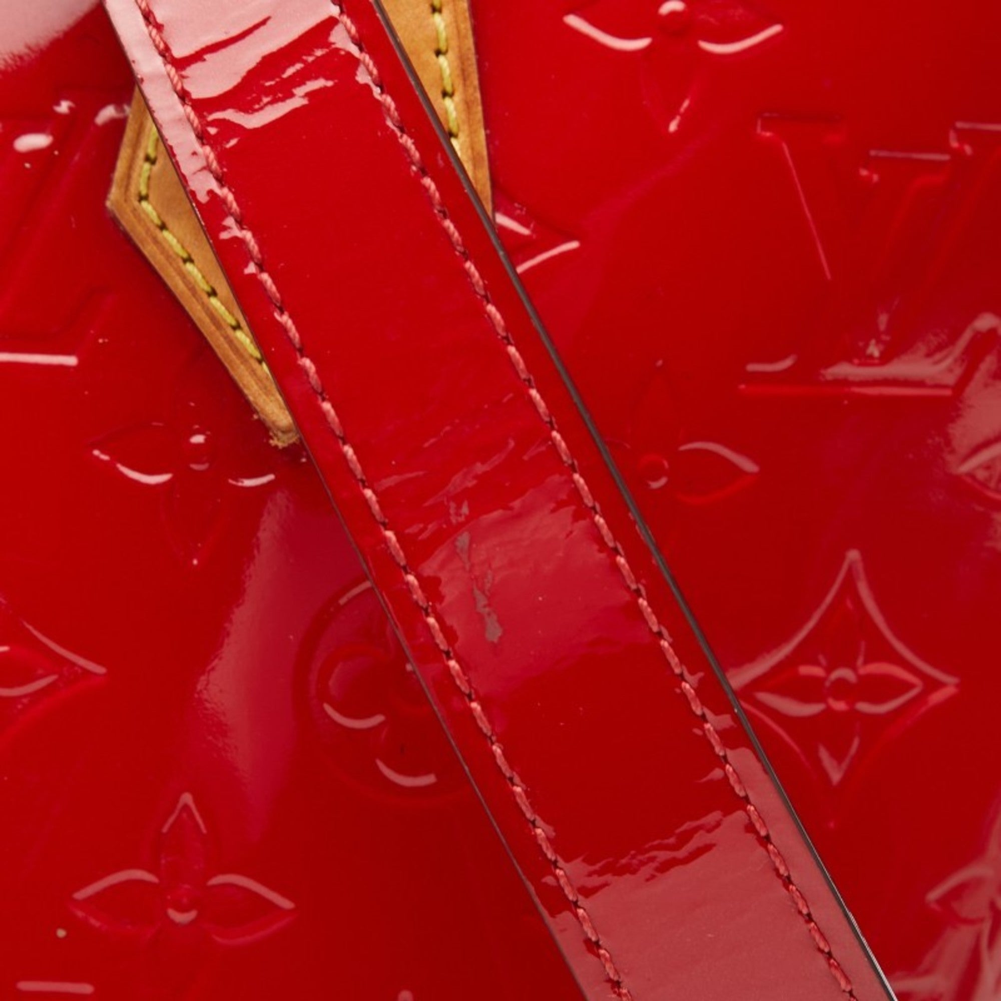Louis Vuitton Cerise Red Color Patent Leather Handbag Shoulder Bag
