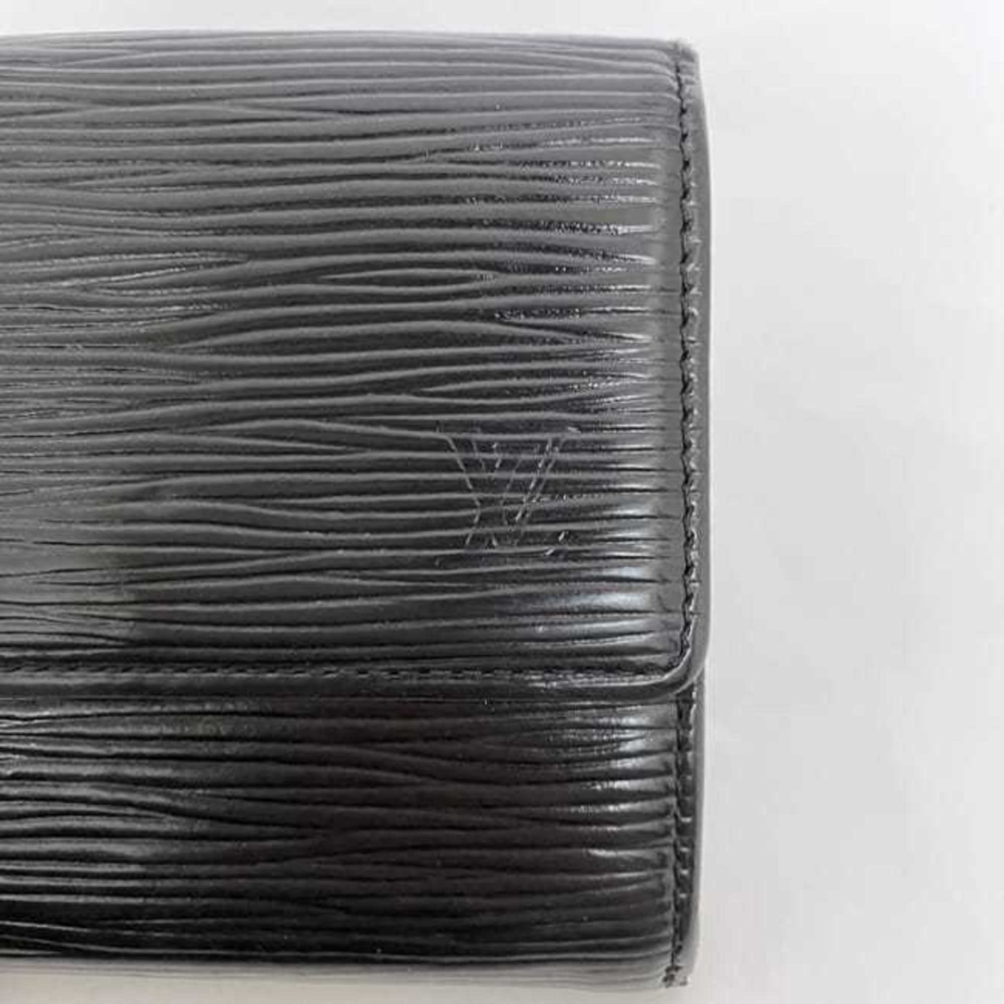 Louis Vuitton Black Noir Epi Leather Wallet (Tri-Fold)