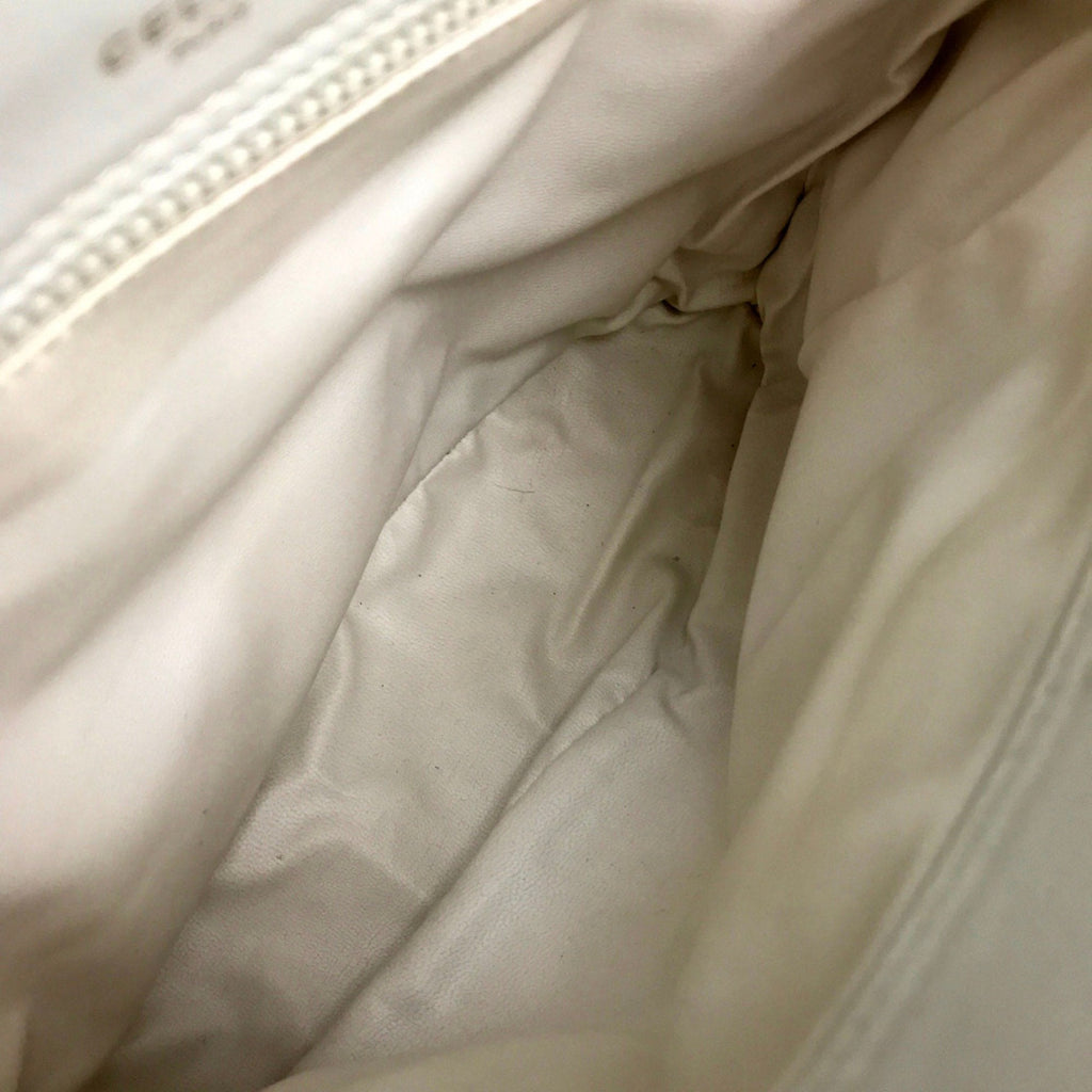 Celine White Leather Shoulder Bag