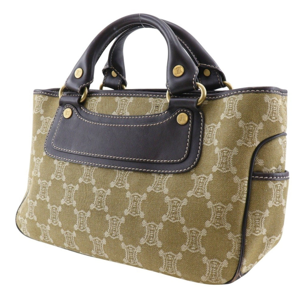 Celine Khaki Canvas Handbag
