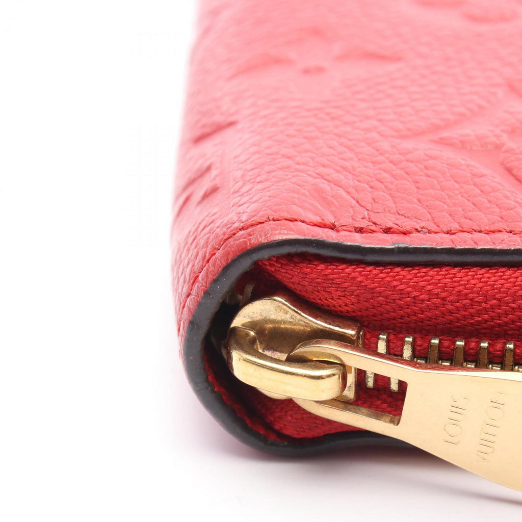 Louis Vuitton Red Color Sacrlet Monogram Empreinte Long Wallet