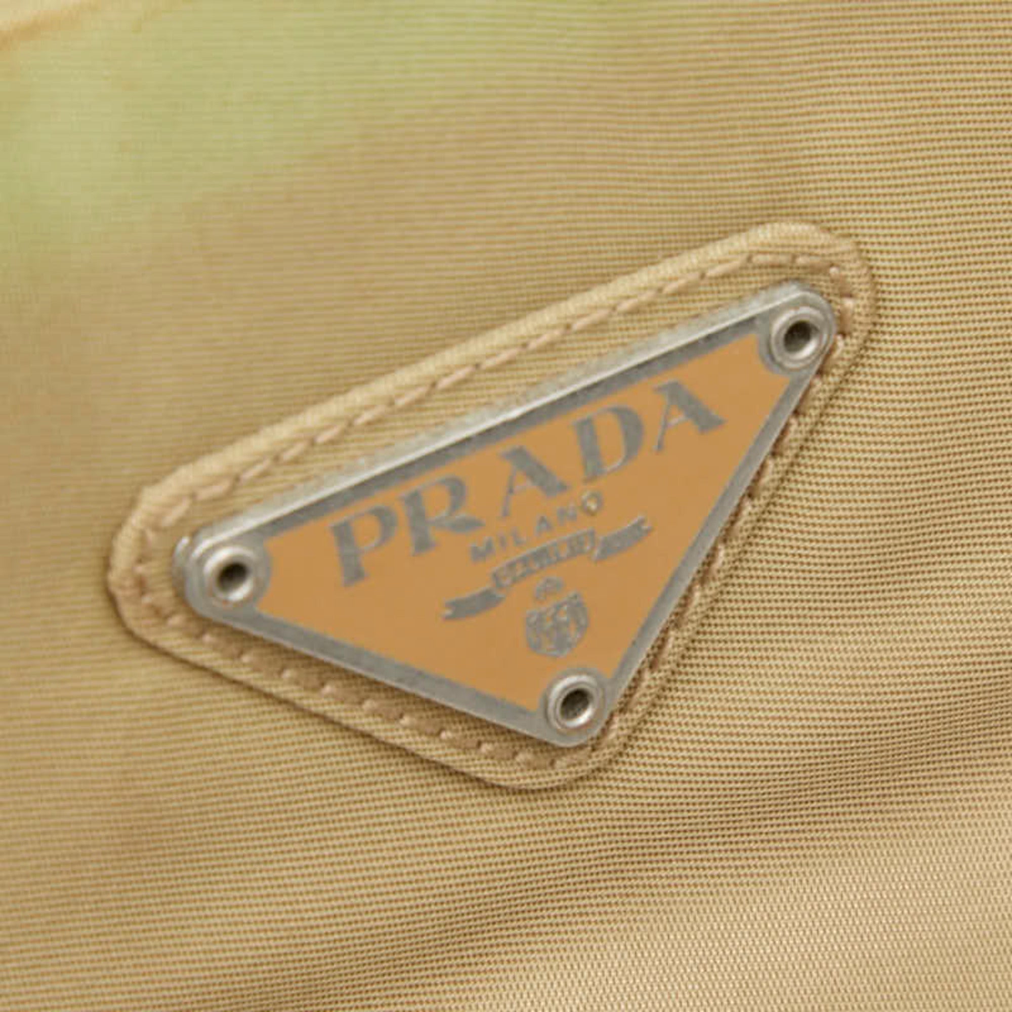 Prada Beige Nylon Handbag Tote Bag