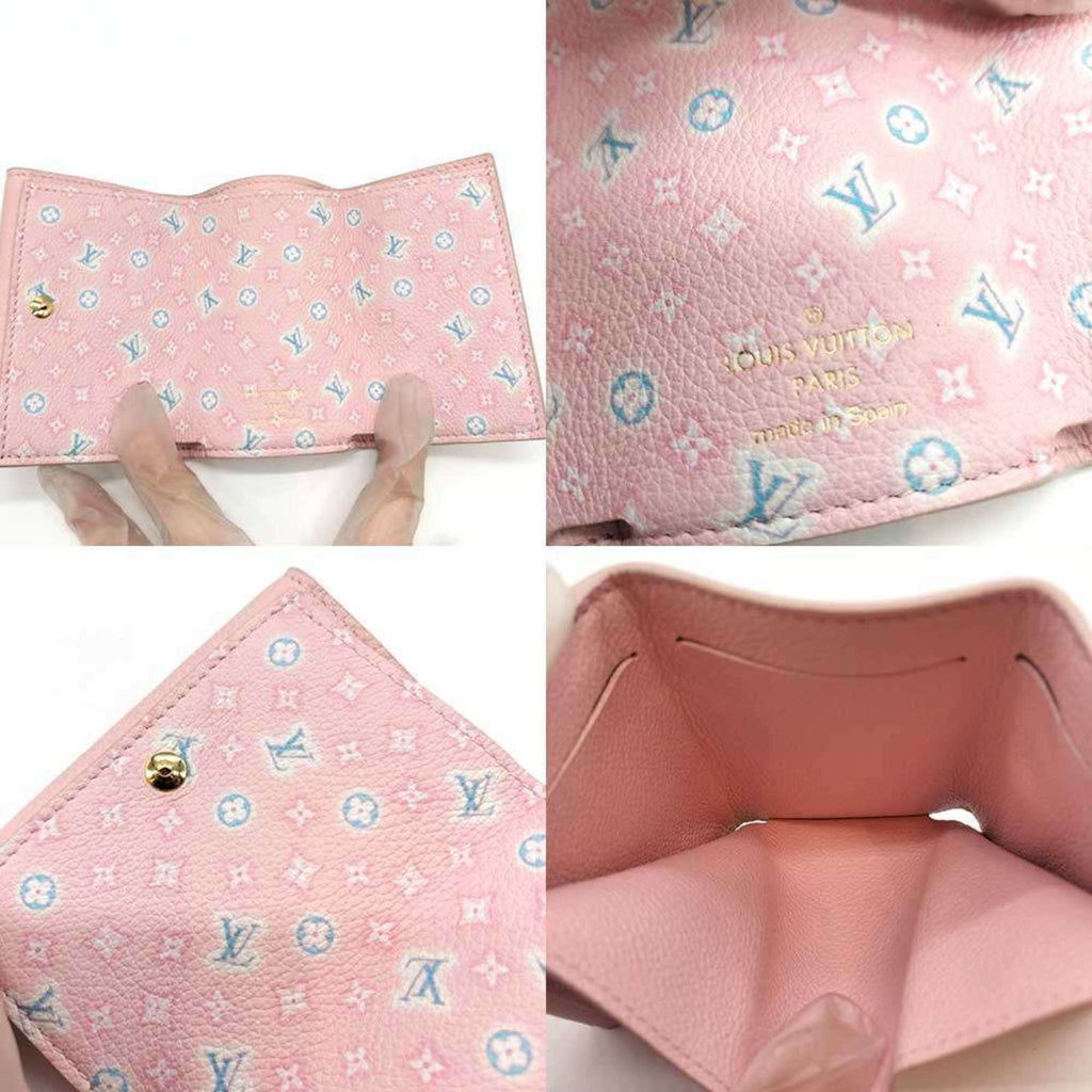 Louis Vuitton Pink Leather Wallet (Tri-Fold)