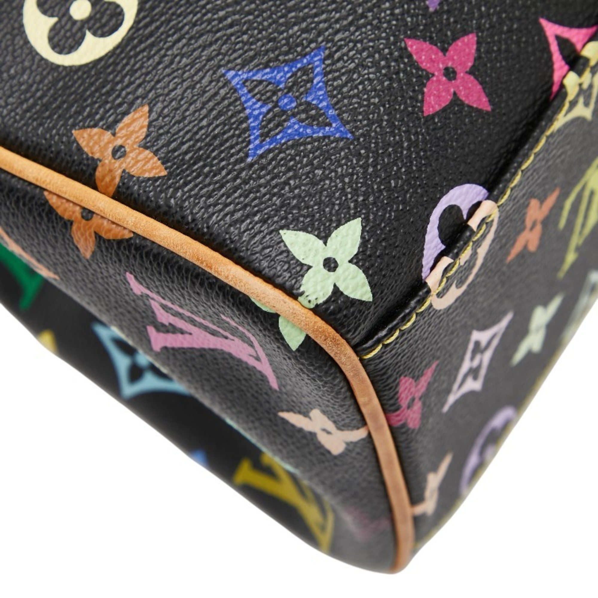 Louis Vuitton Black Multi-Color Pvc Leather Handbag Tote Bag