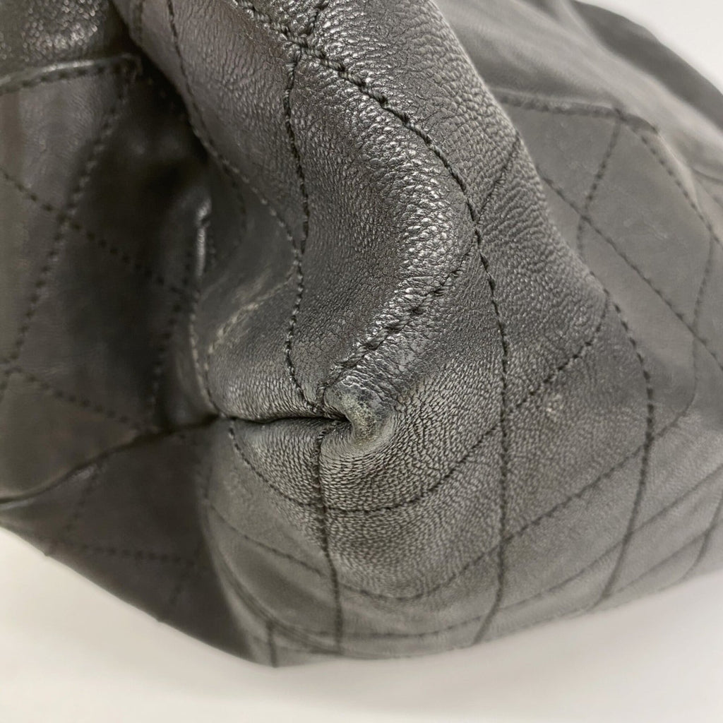 Chanel Black Leather Tote Bag