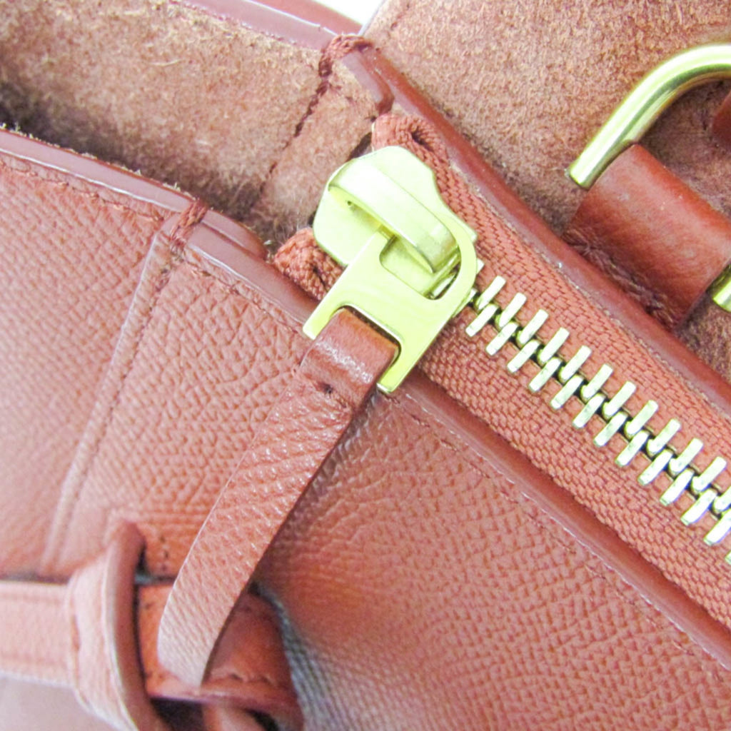 Celine Belt Bag Textured Leather Red Leather Handbag