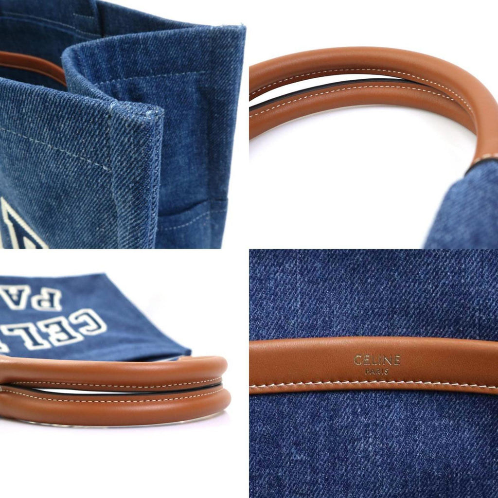 Celine Blue Denim Leather Shoulder Bag